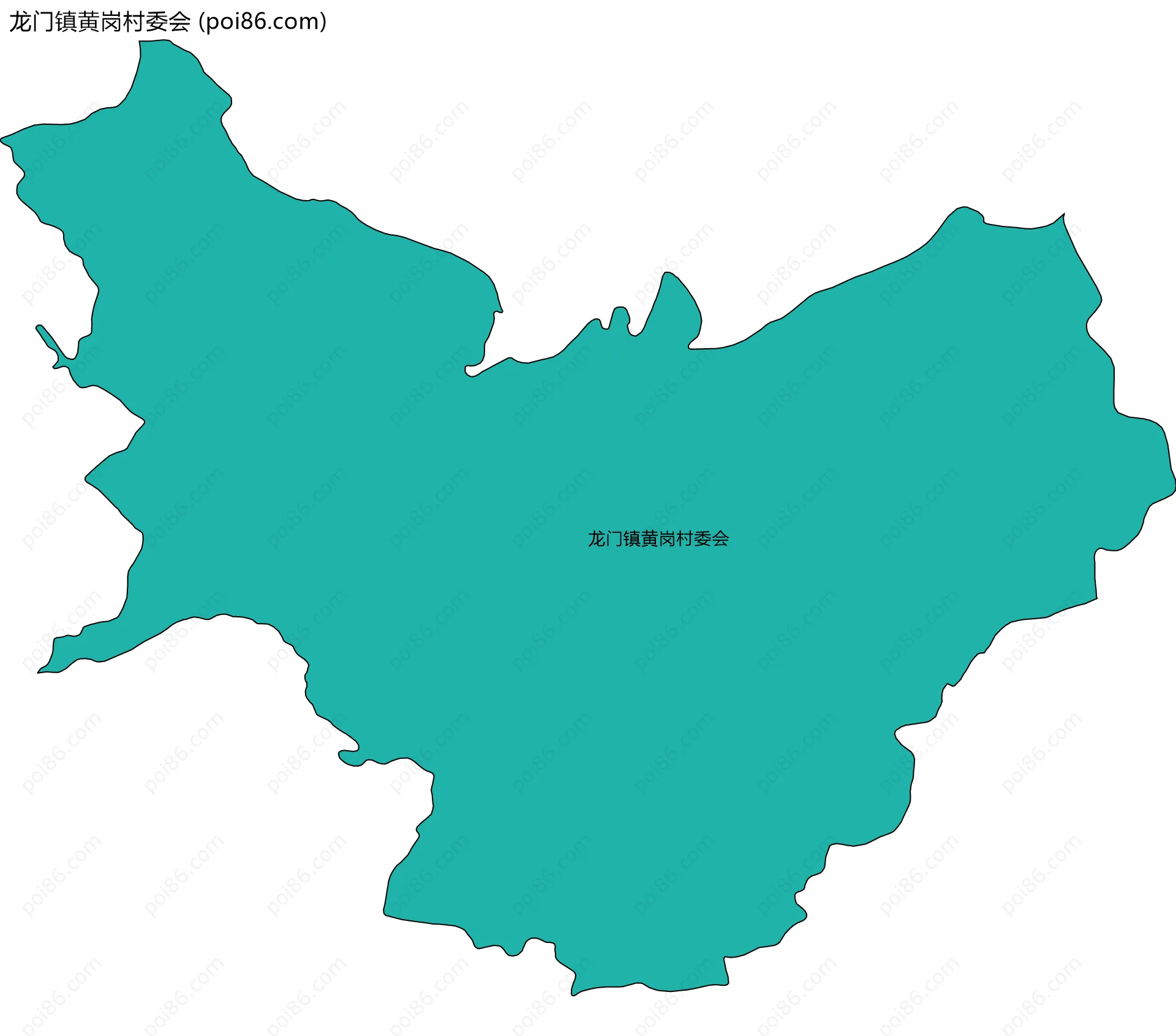 龙门镇黄岗村委会边界地图