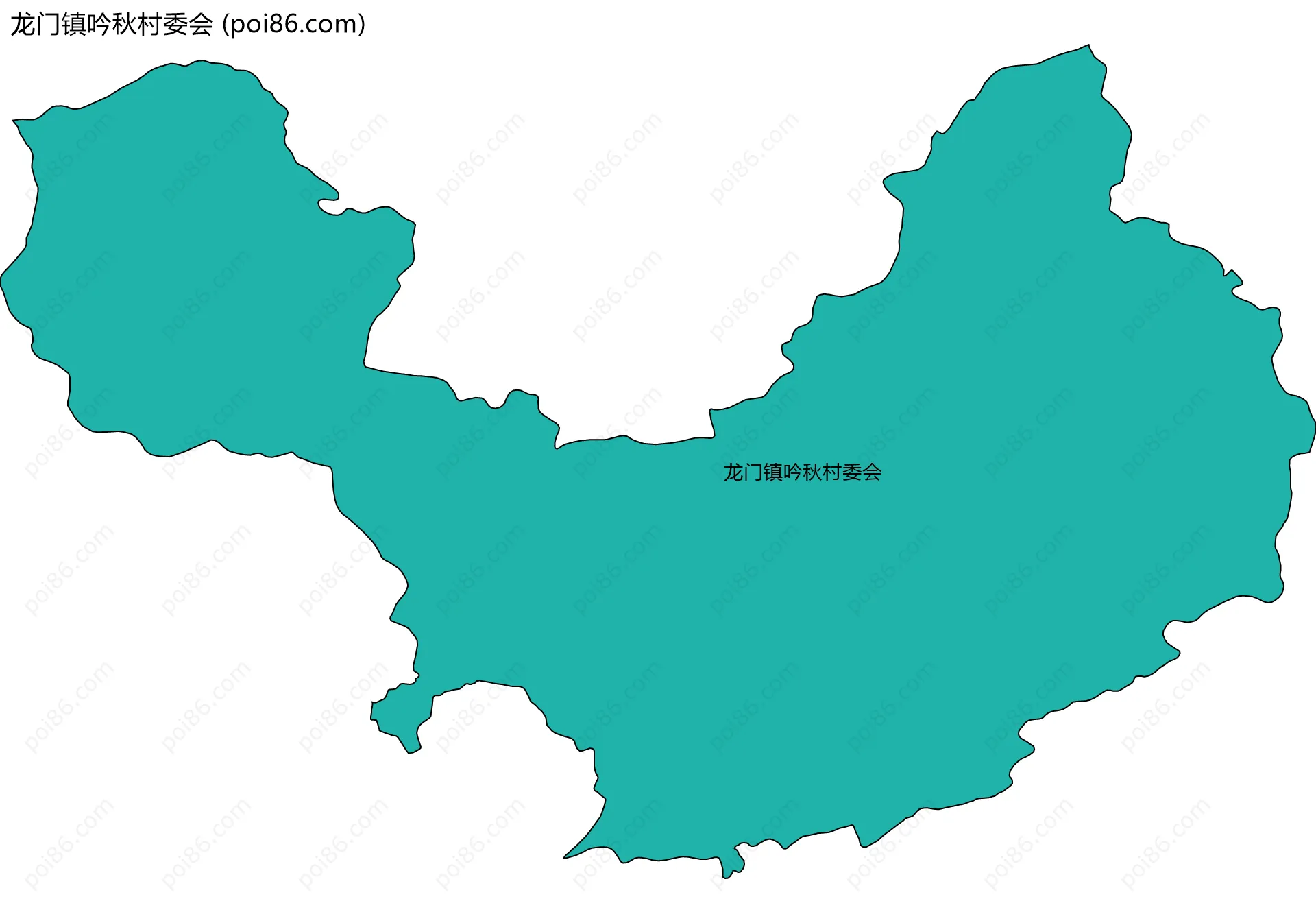 龙门镇吟秋村委会边界地图