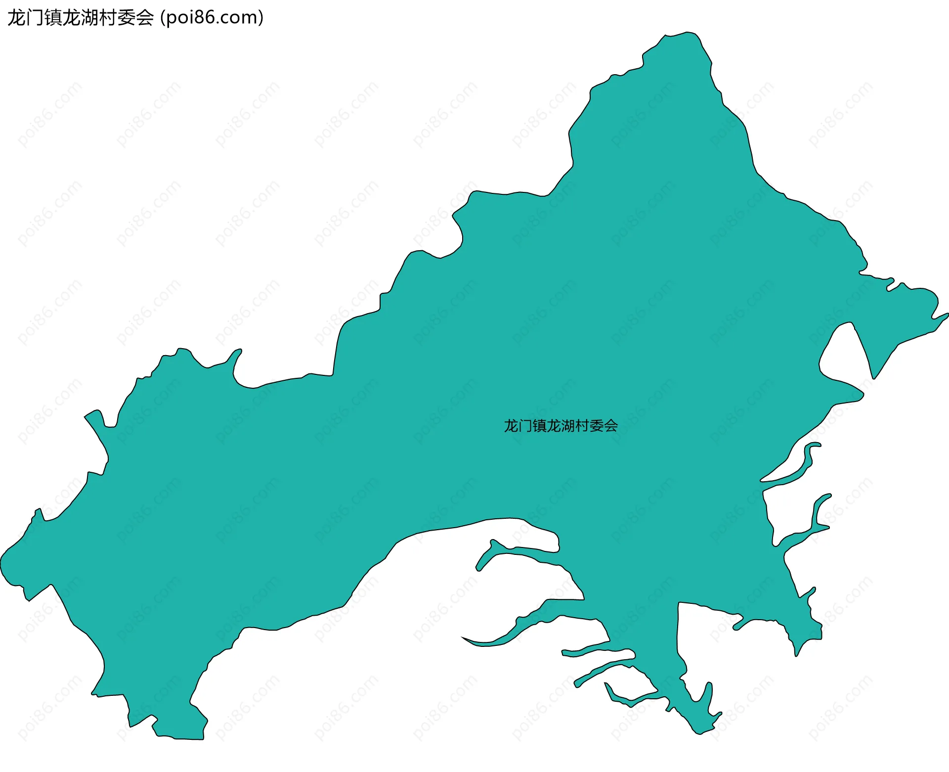 龙门镇龙湖村委会边界地图