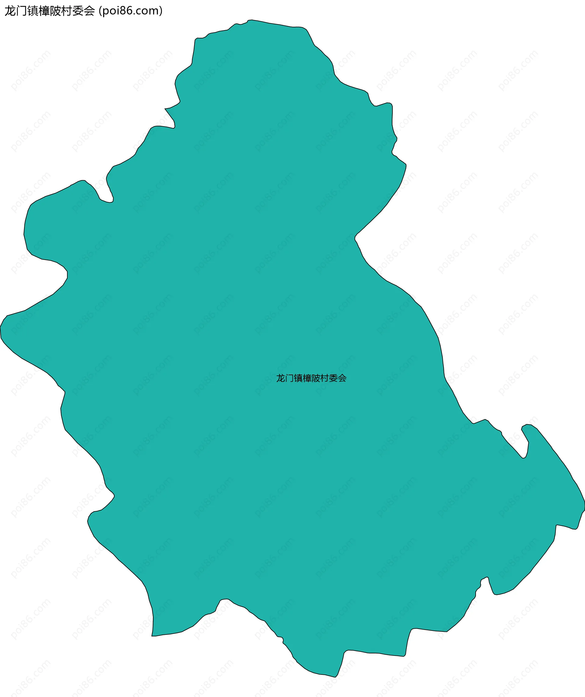 龙门镇樟陂村委会边界地图