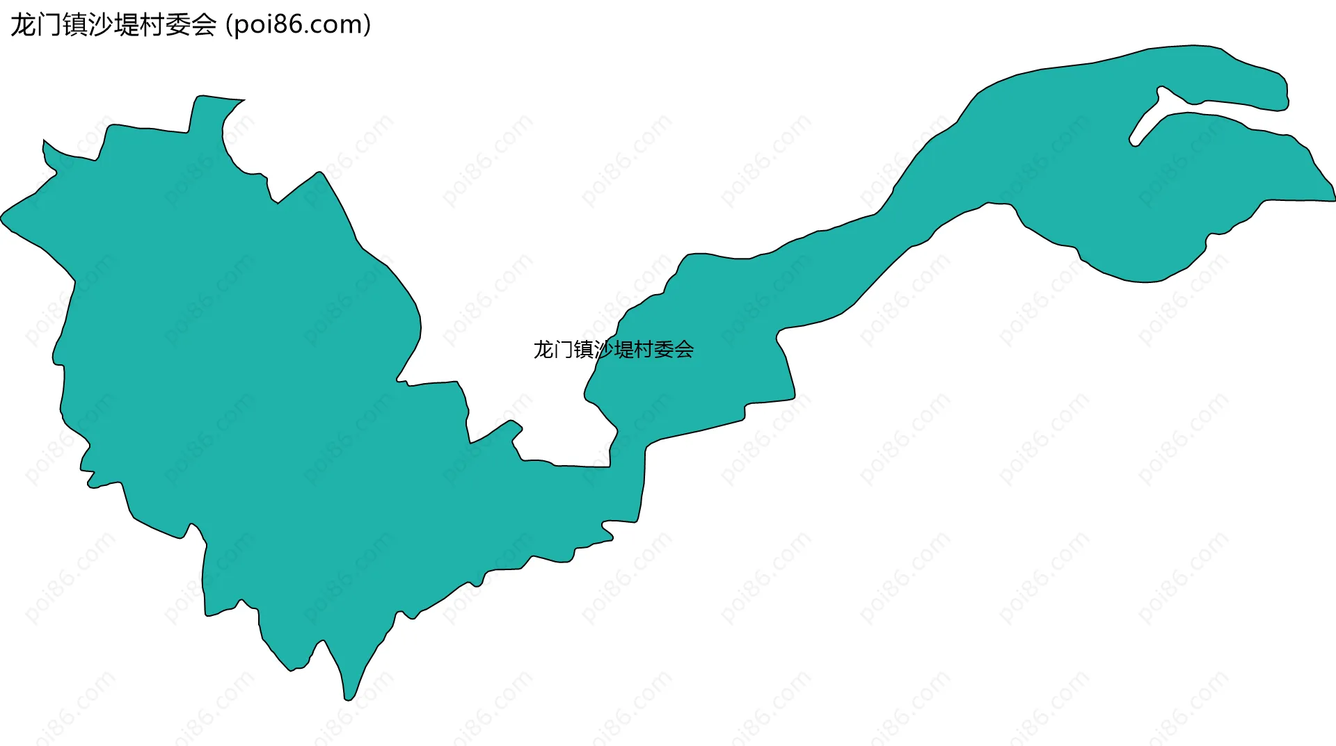 龙门镇沙堤村委会边界地图