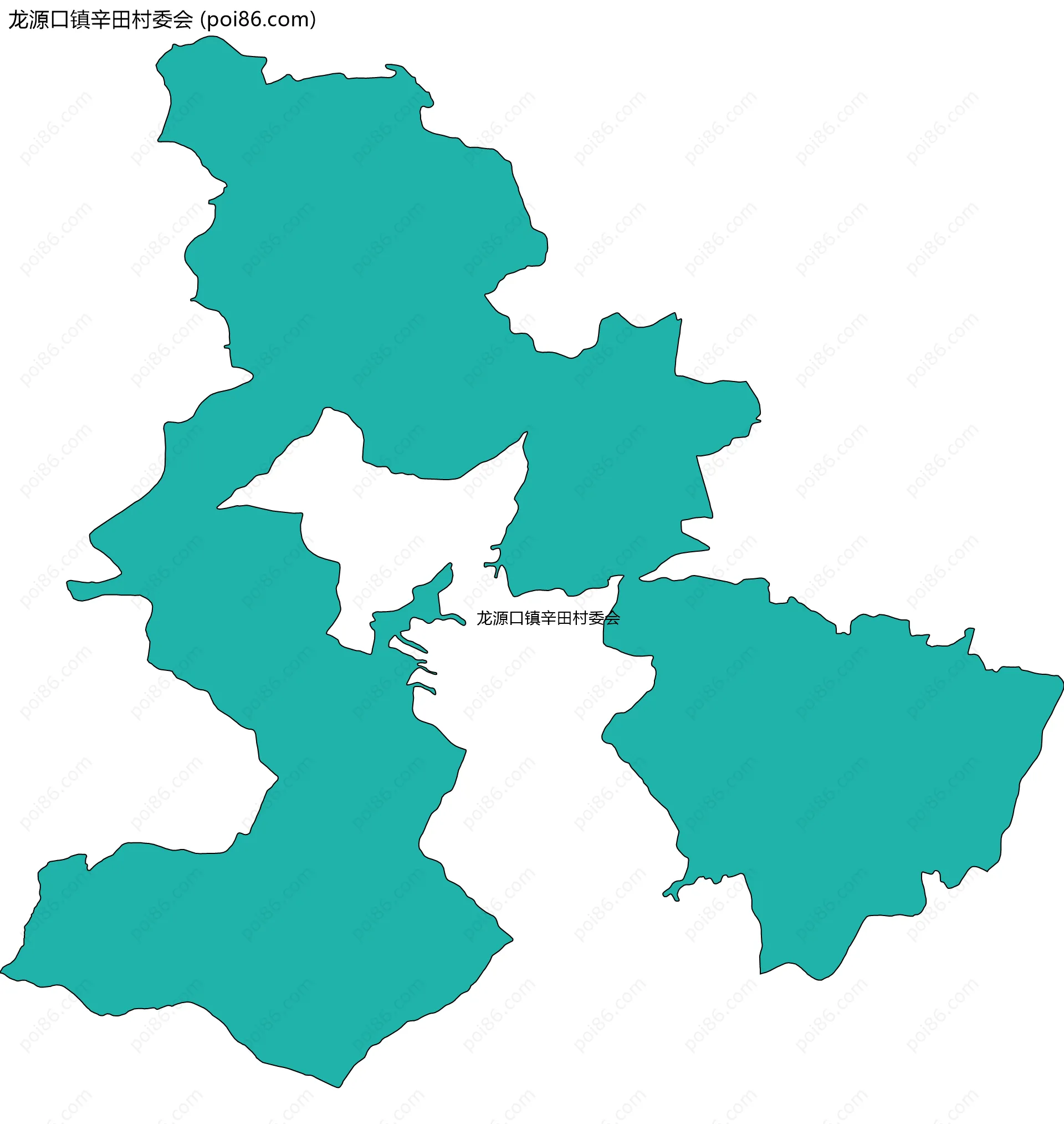 龙源口镇辛田村委会边界地图