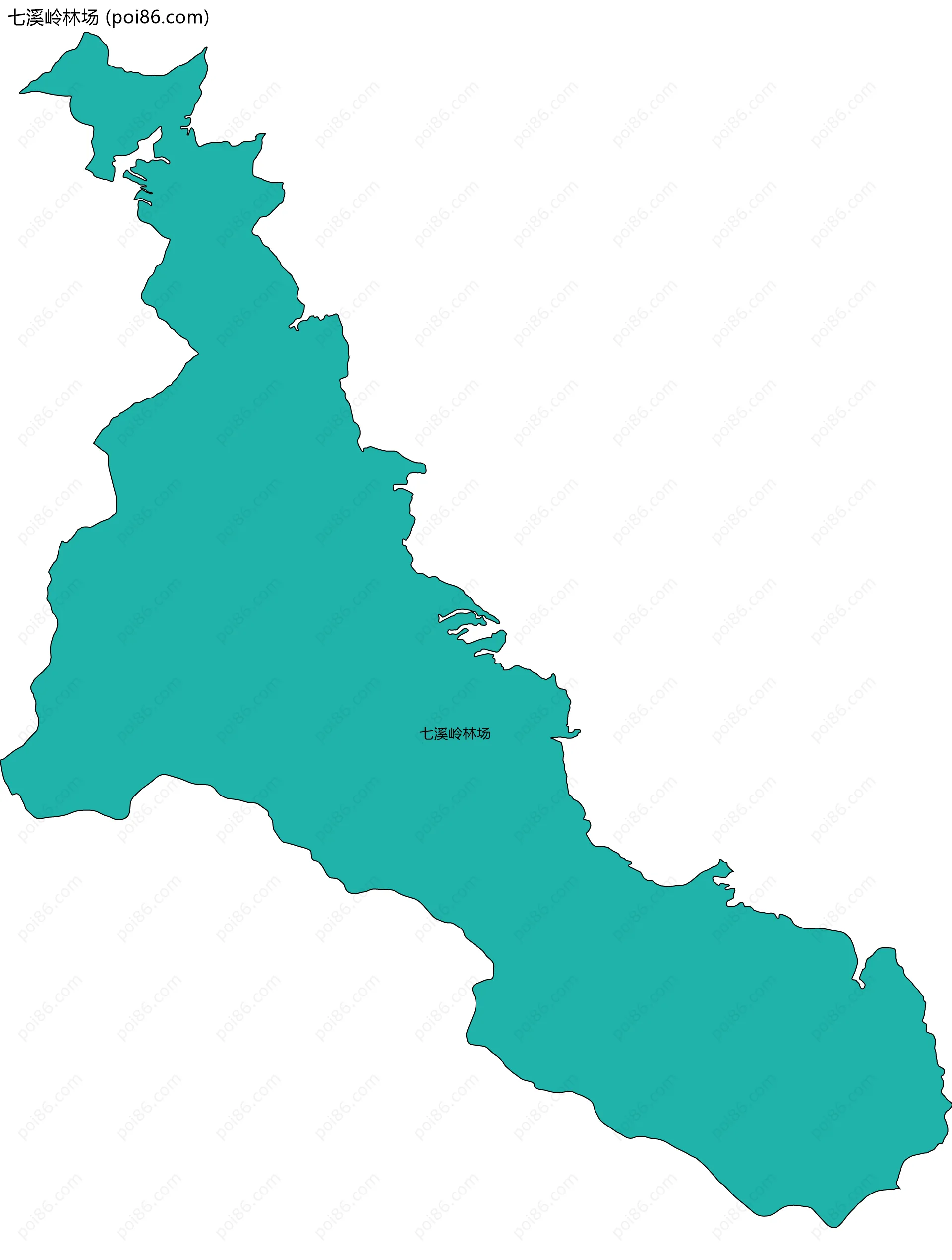 七溪岭林场边界地图