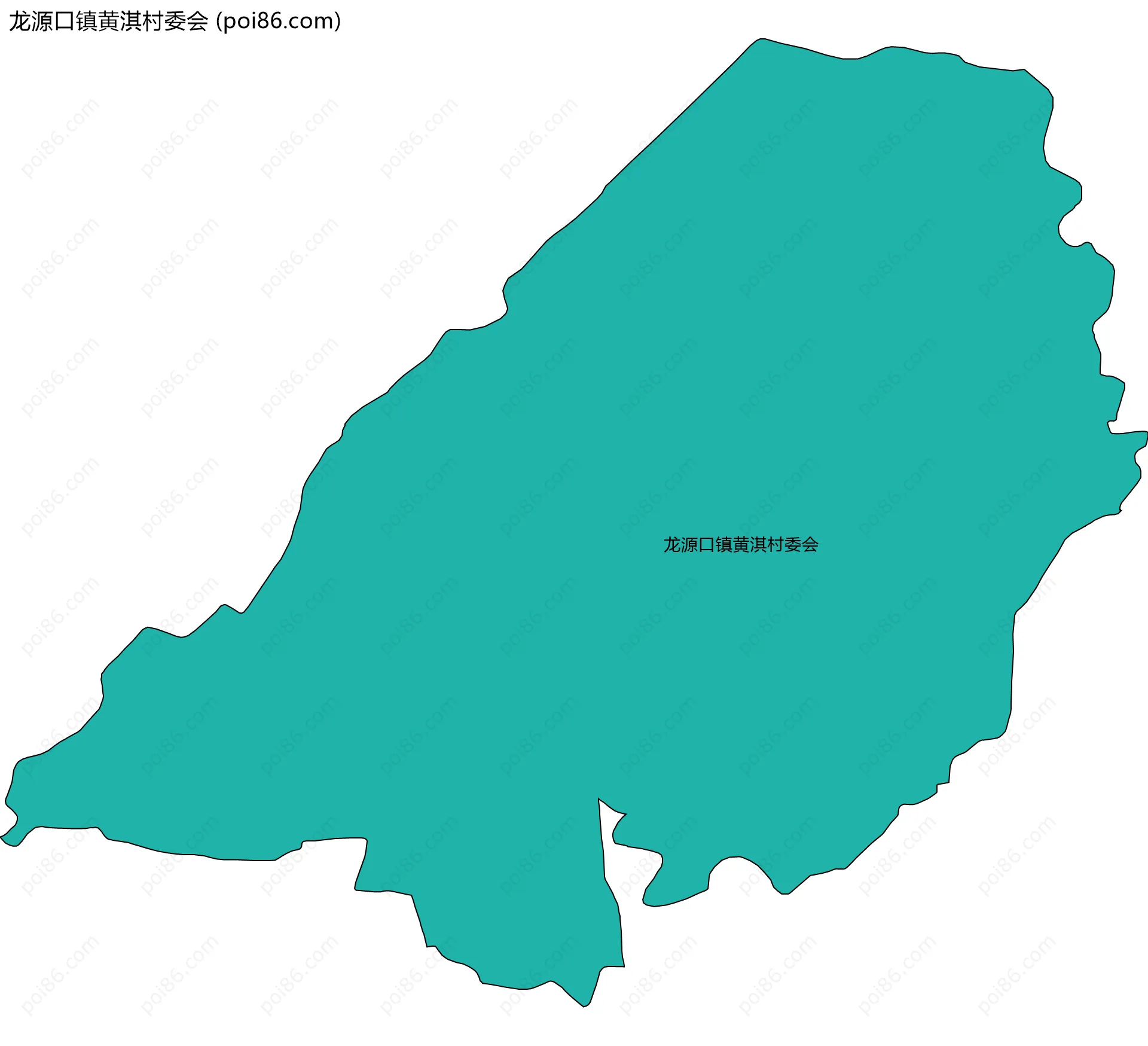 龙源口镇黄淇村委会边界地图