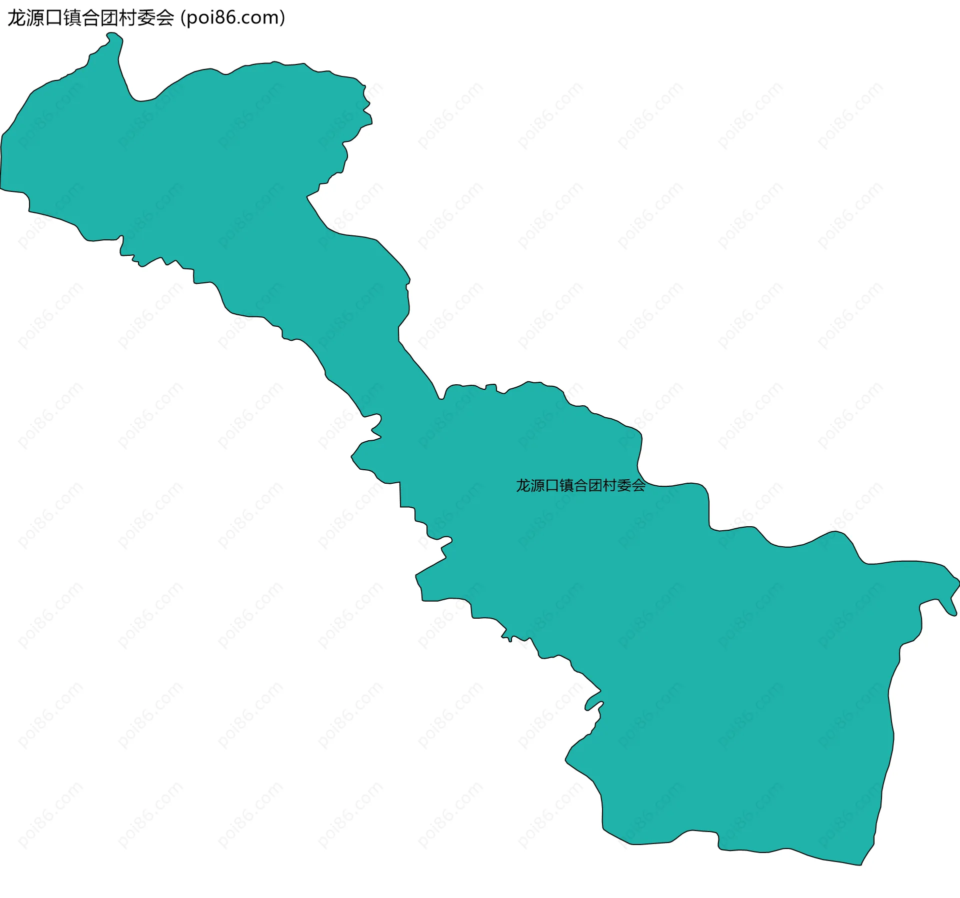 龙源口镇合团村委会边界地图