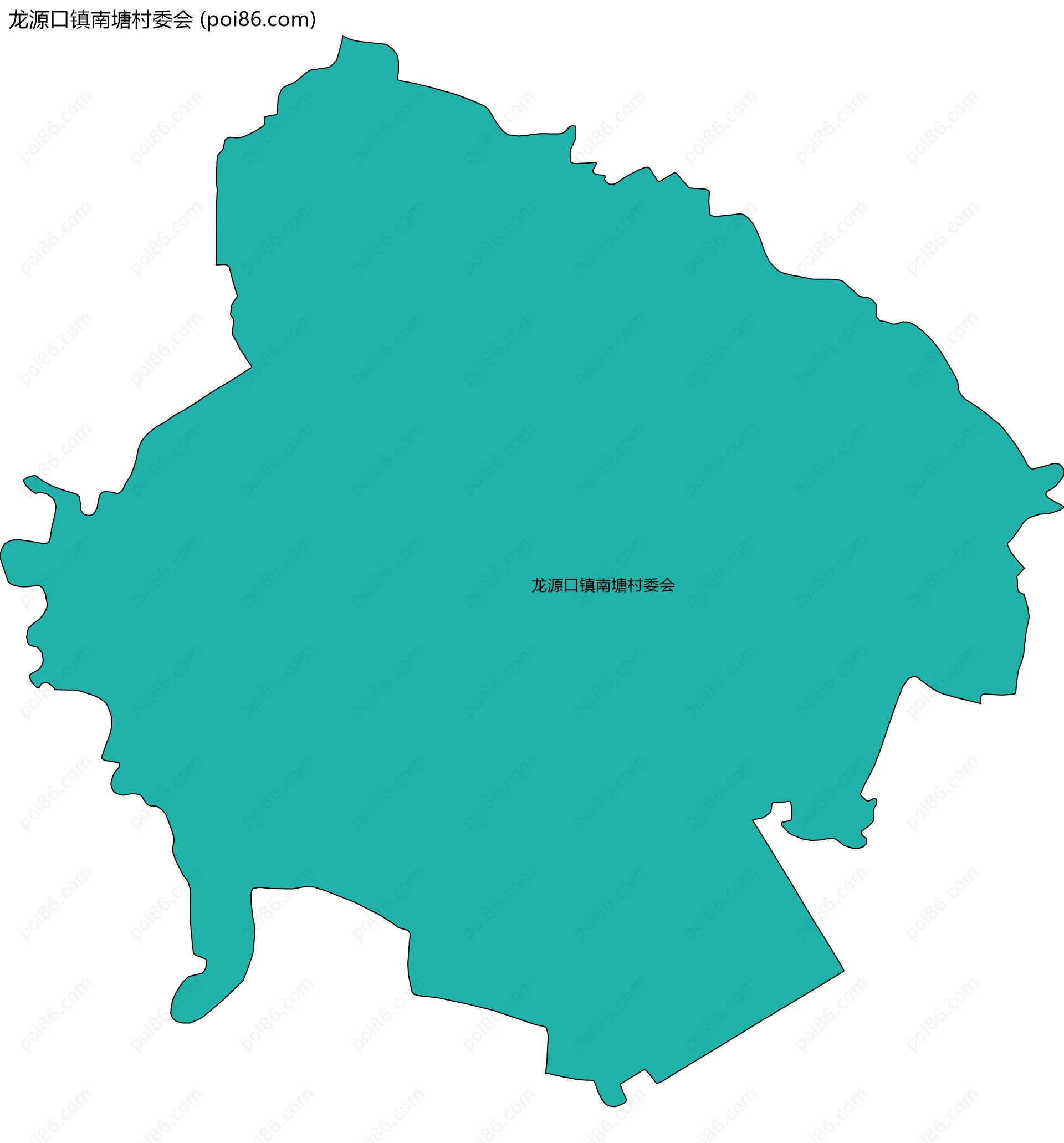 龙源口镇南塘村委会边界地图