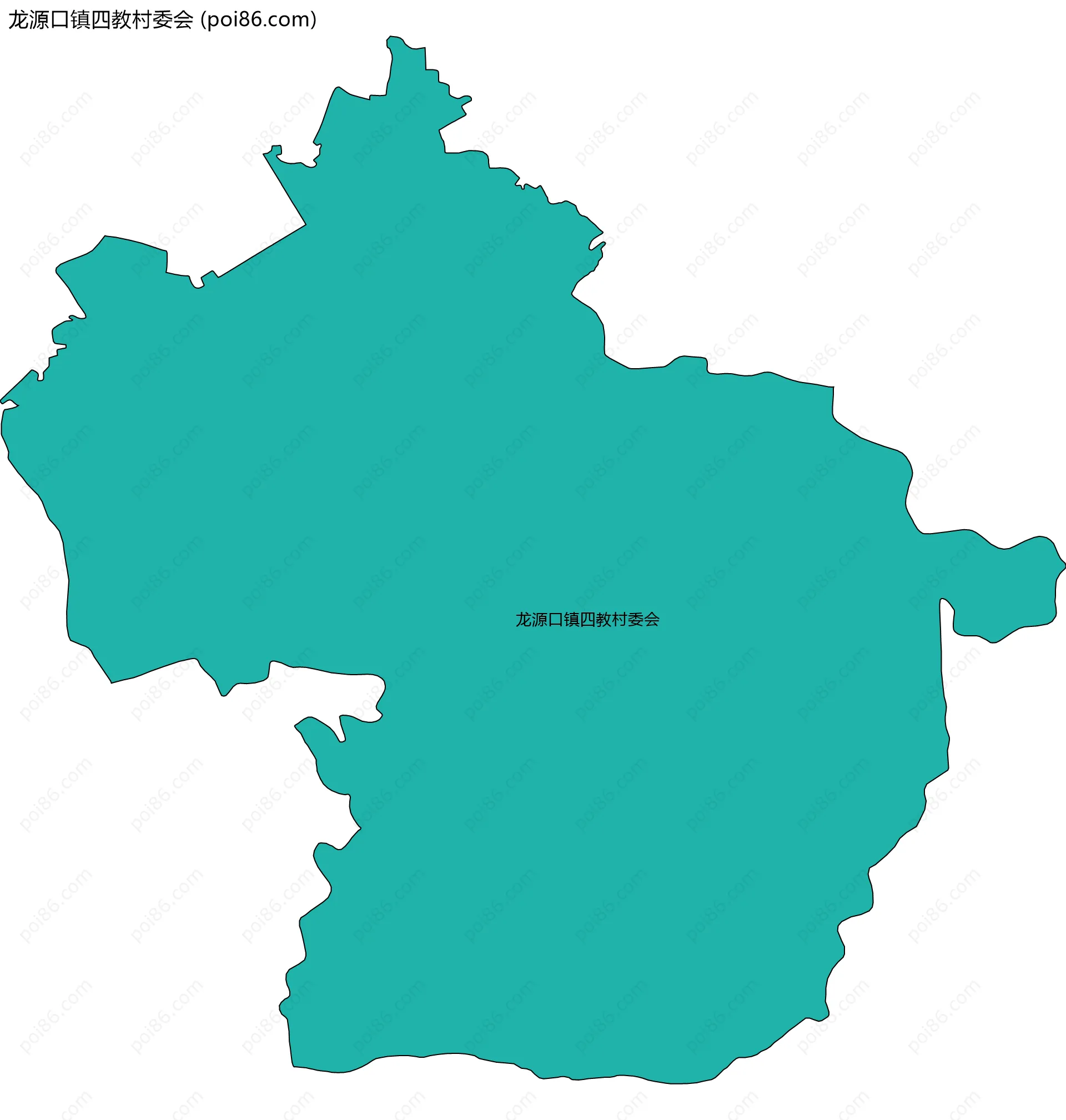 龙源口镇四教村委会边界地图