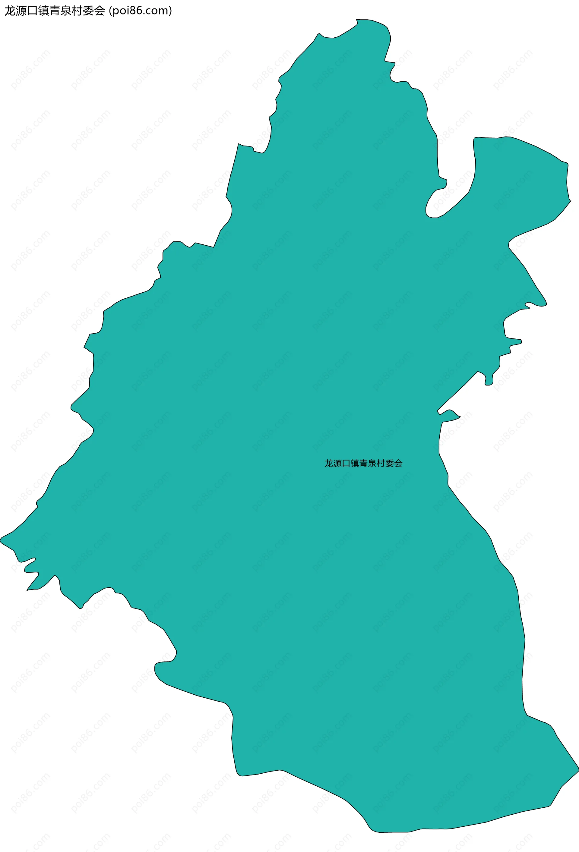 龙源口镇青泉村委会边界地图