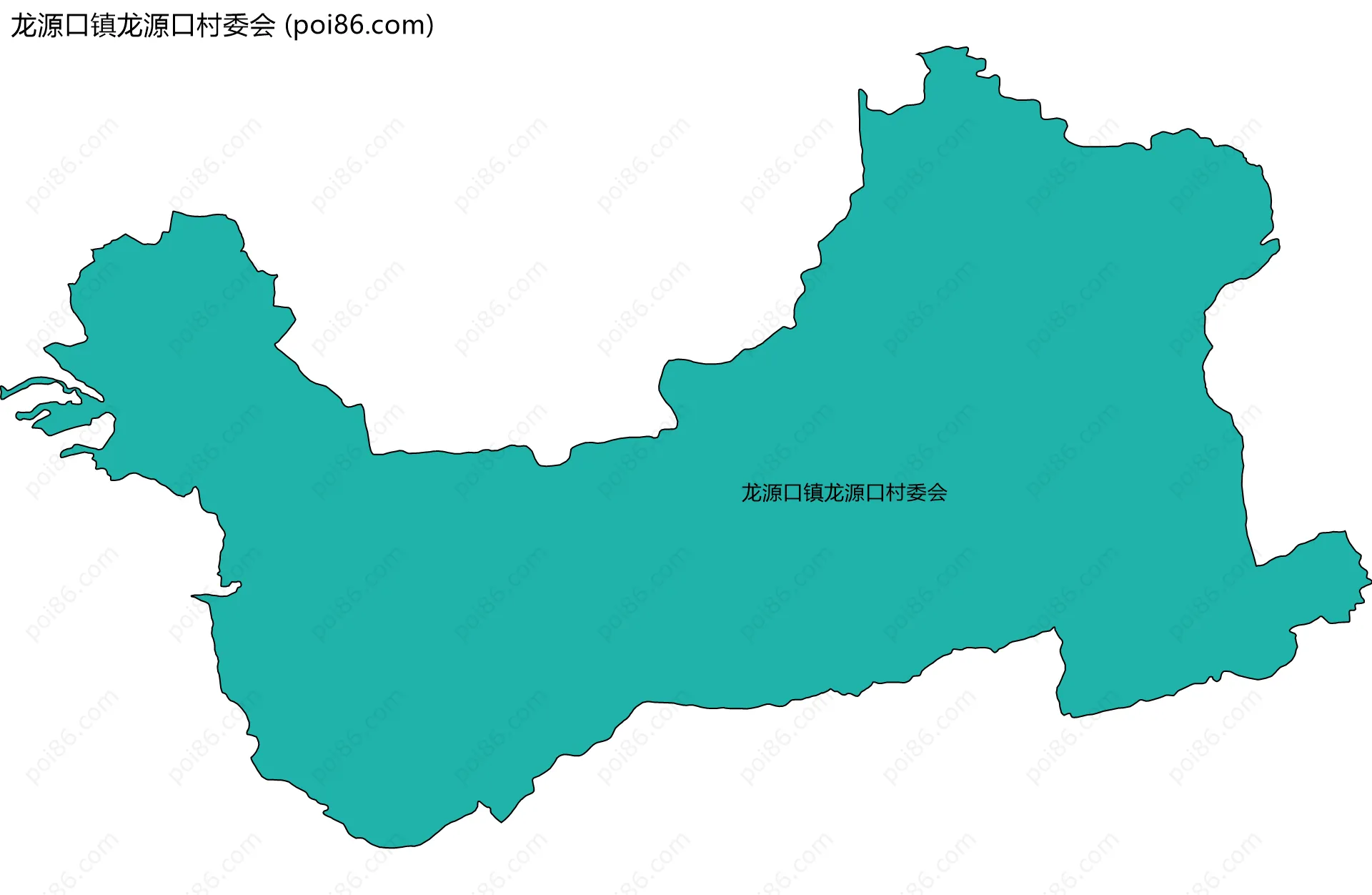 龙源口镇龙源口村委会边界地图