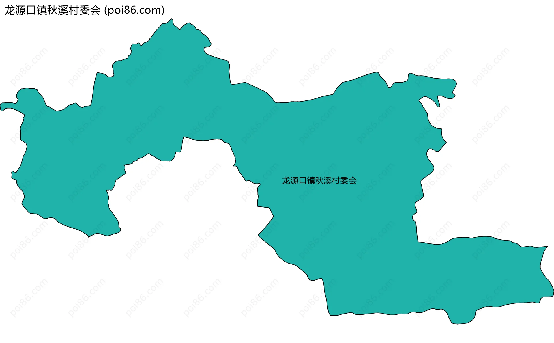 龙源口镇秋溪村委会边界地图