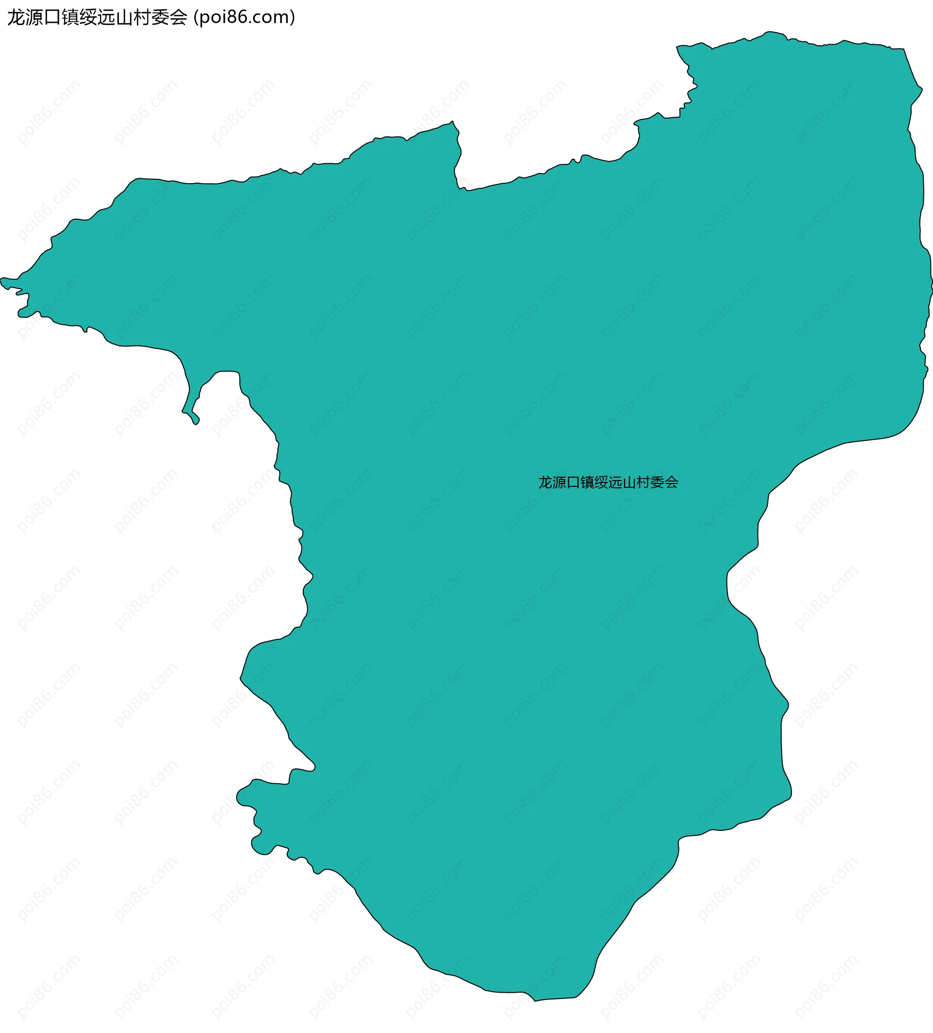 龙源口镇绥远山村委会边界地图
