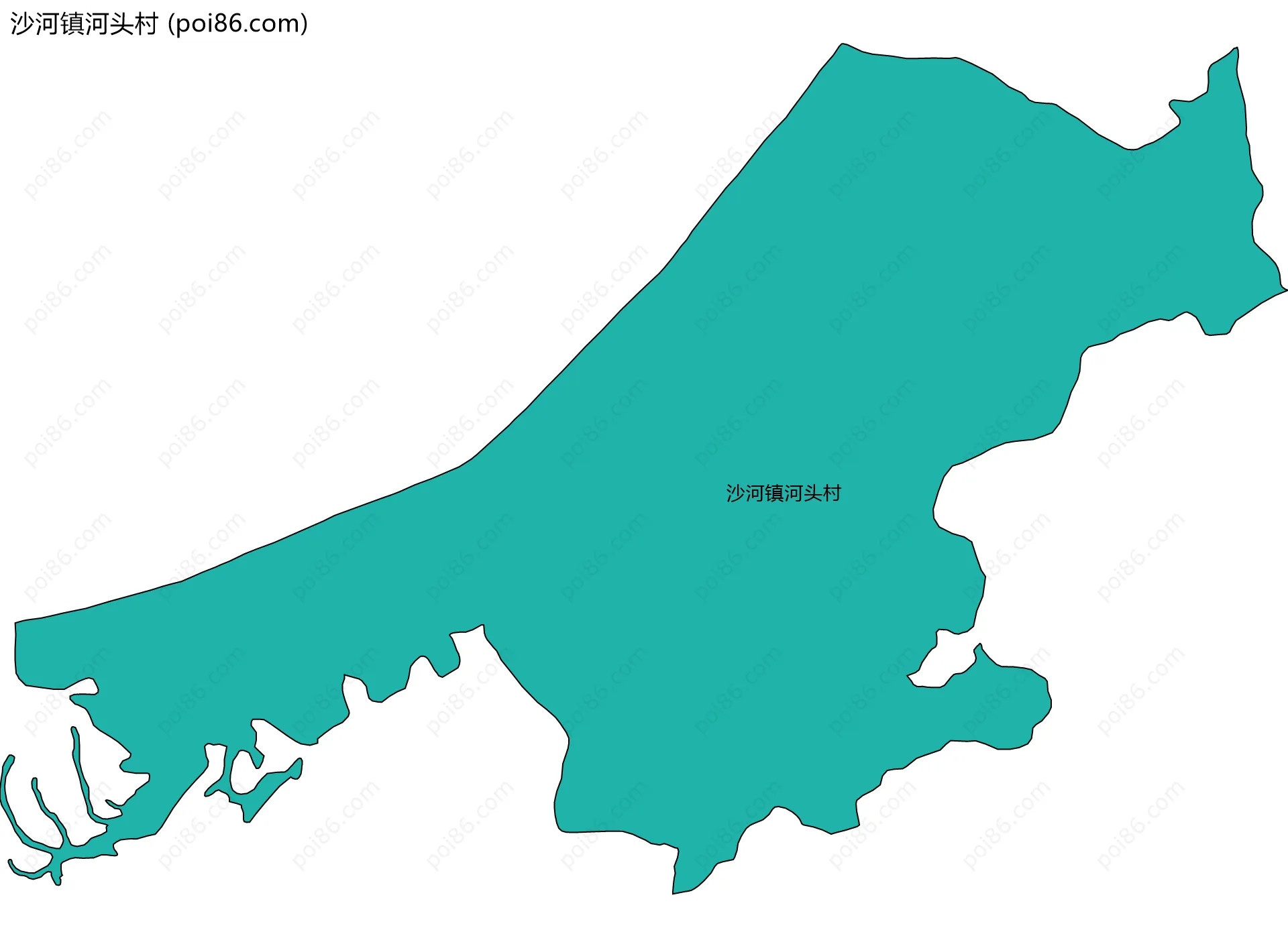 沙河镇河头村边界地图