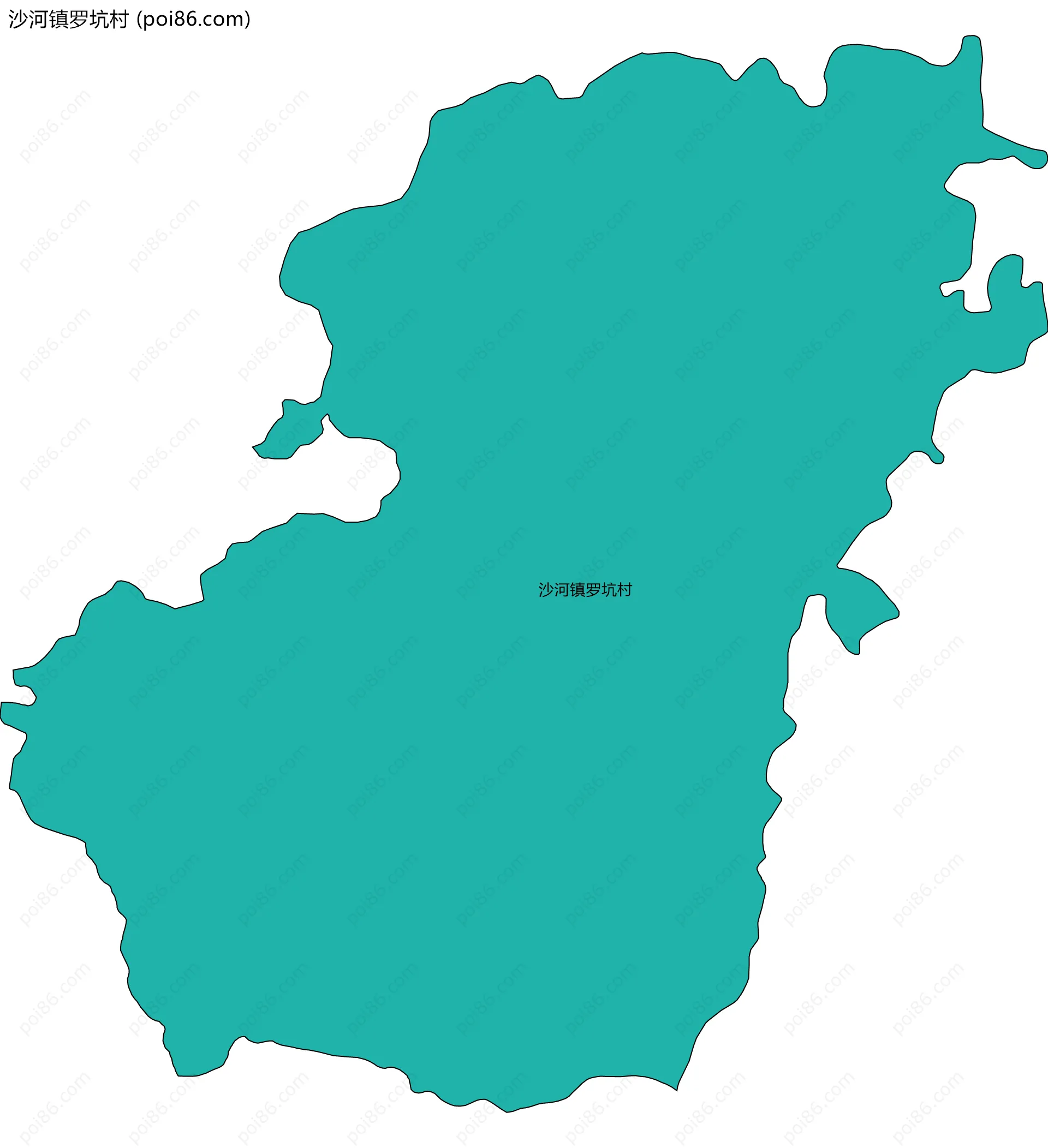 沙河镇罗坑村边界地图