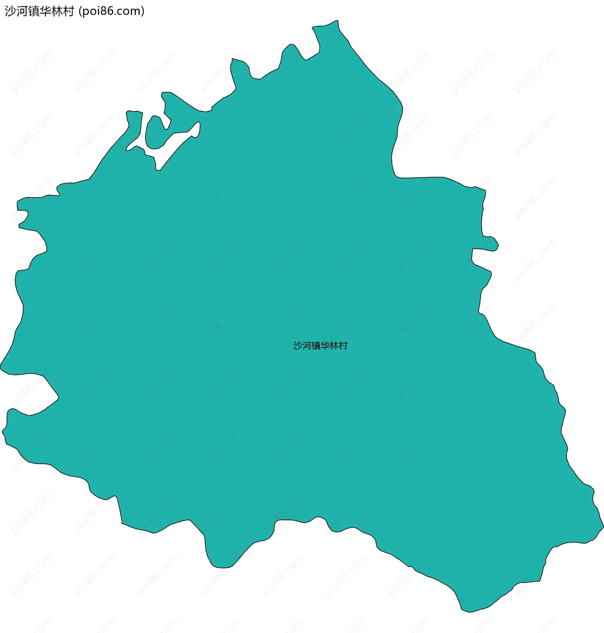 沙河镇华林村边界地图