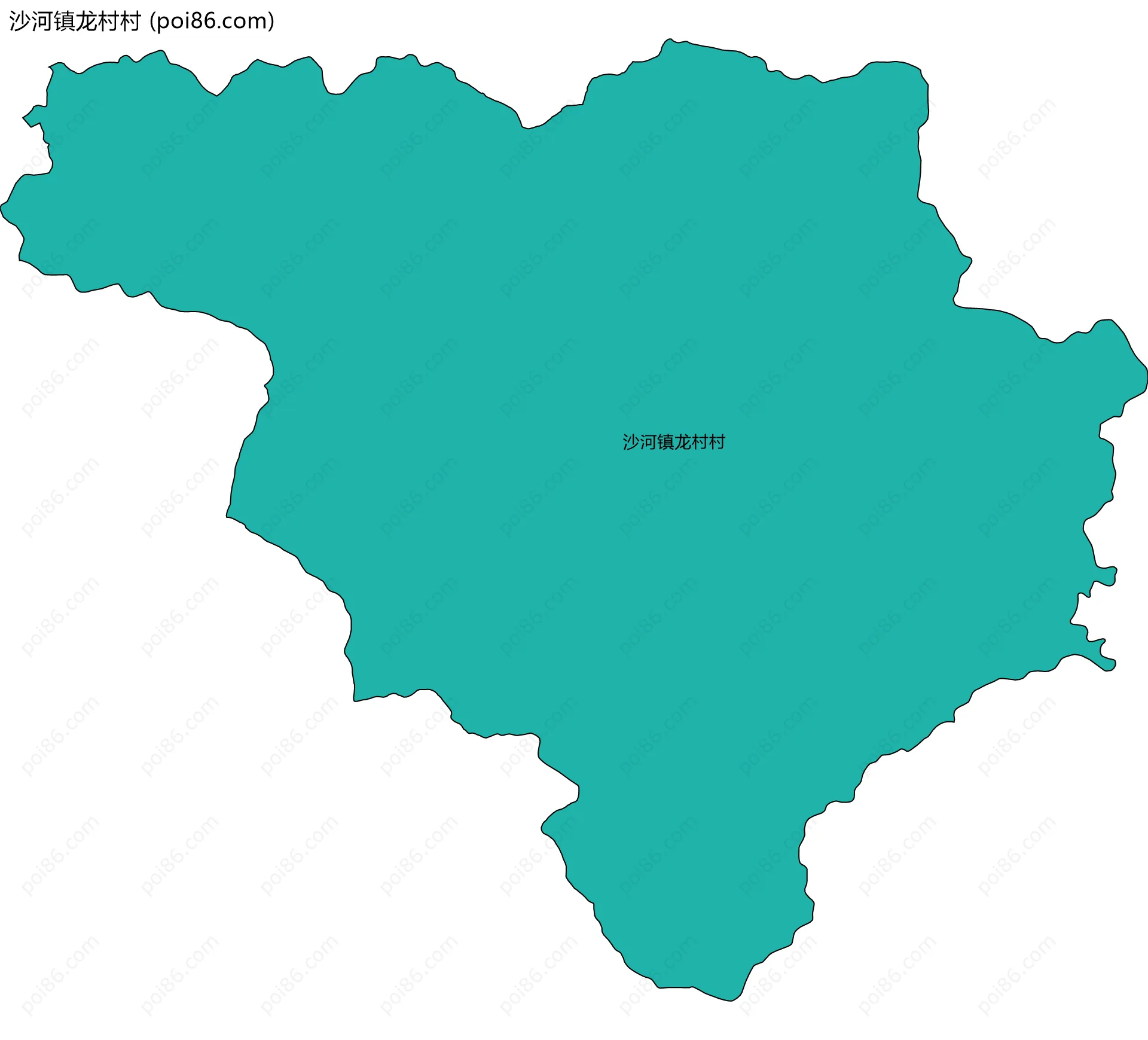 沙河镇龙村村边界地图
