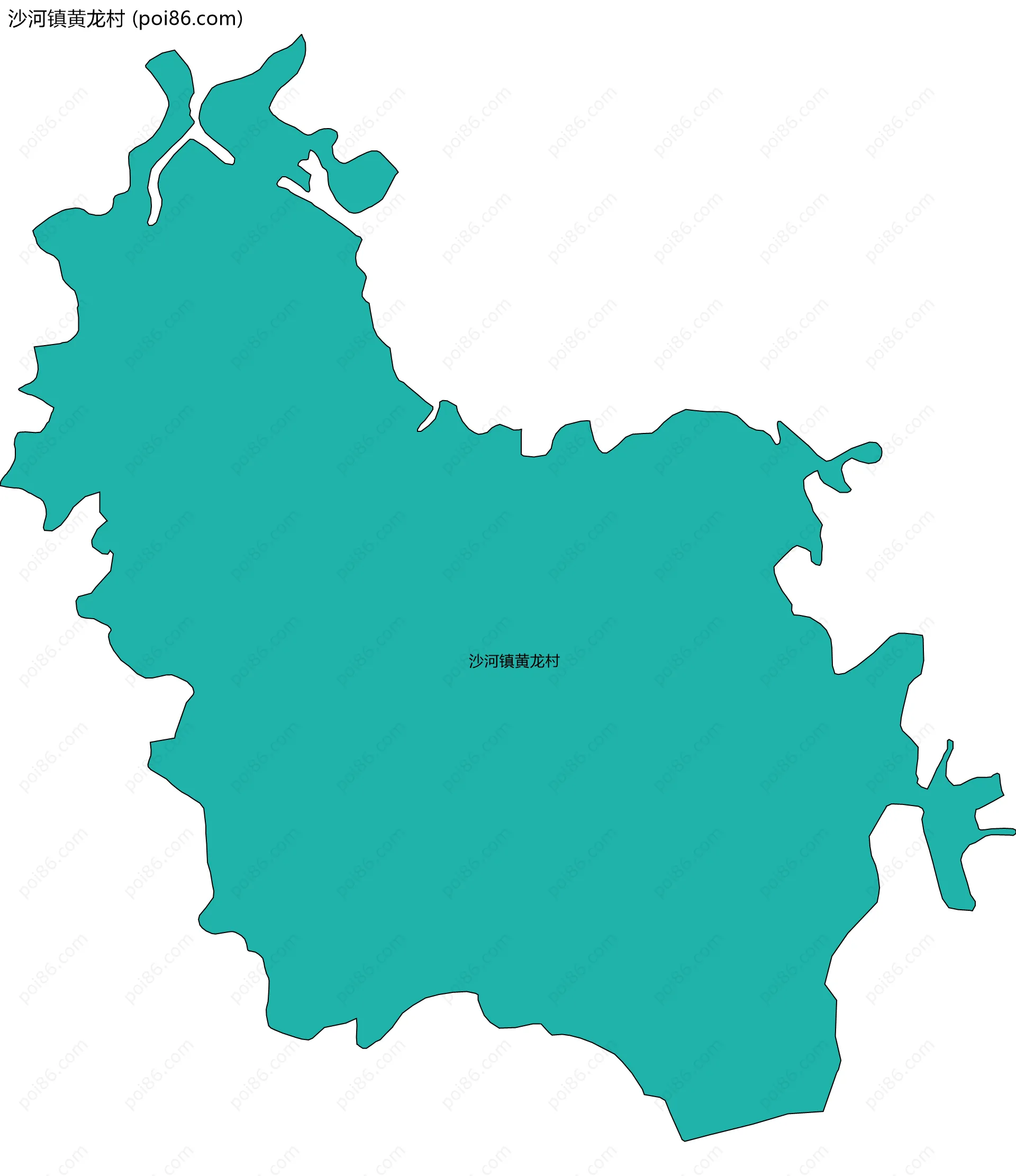 沙河镇黄龙村边界地图