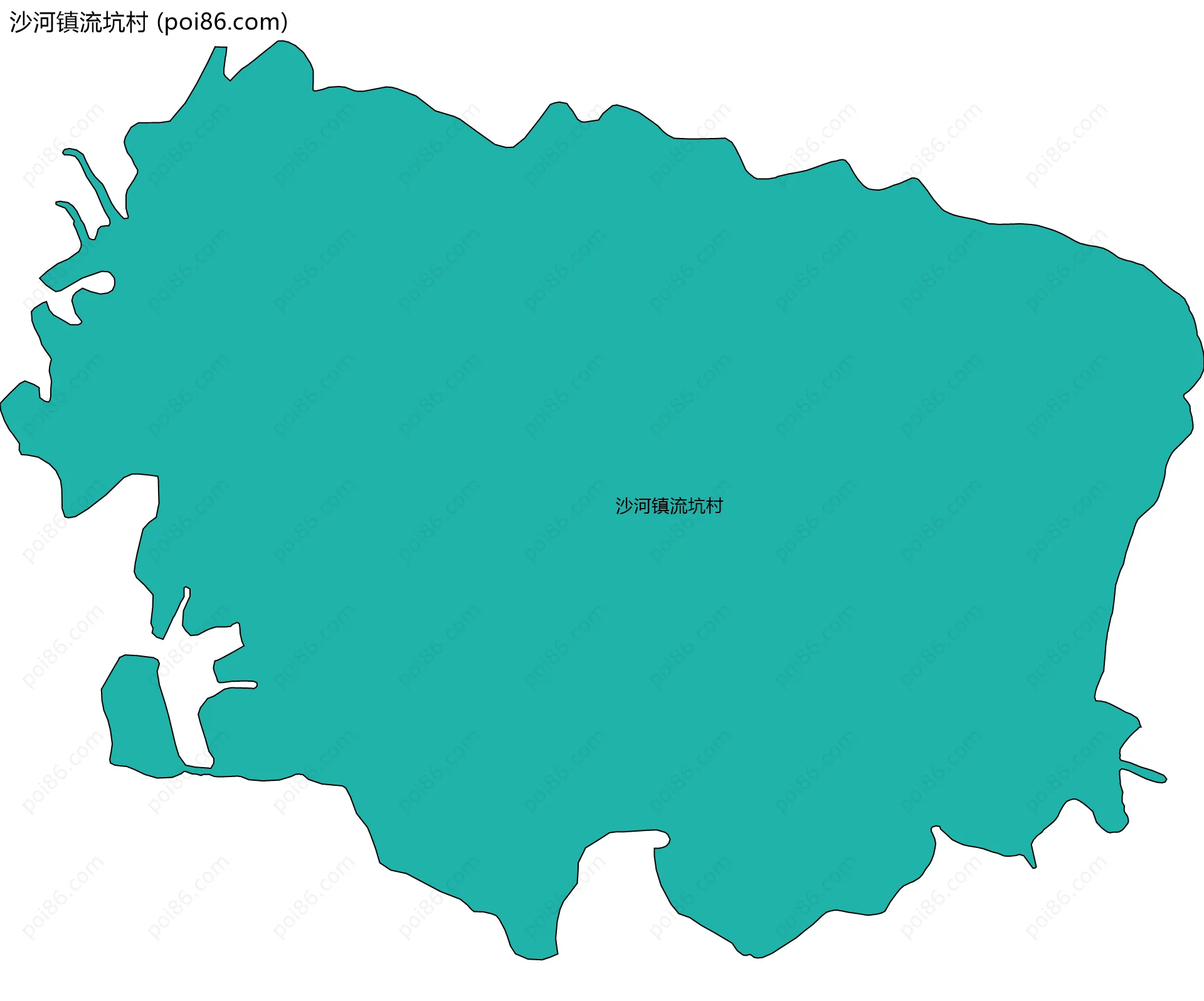 沙河镇流坑村边界地图