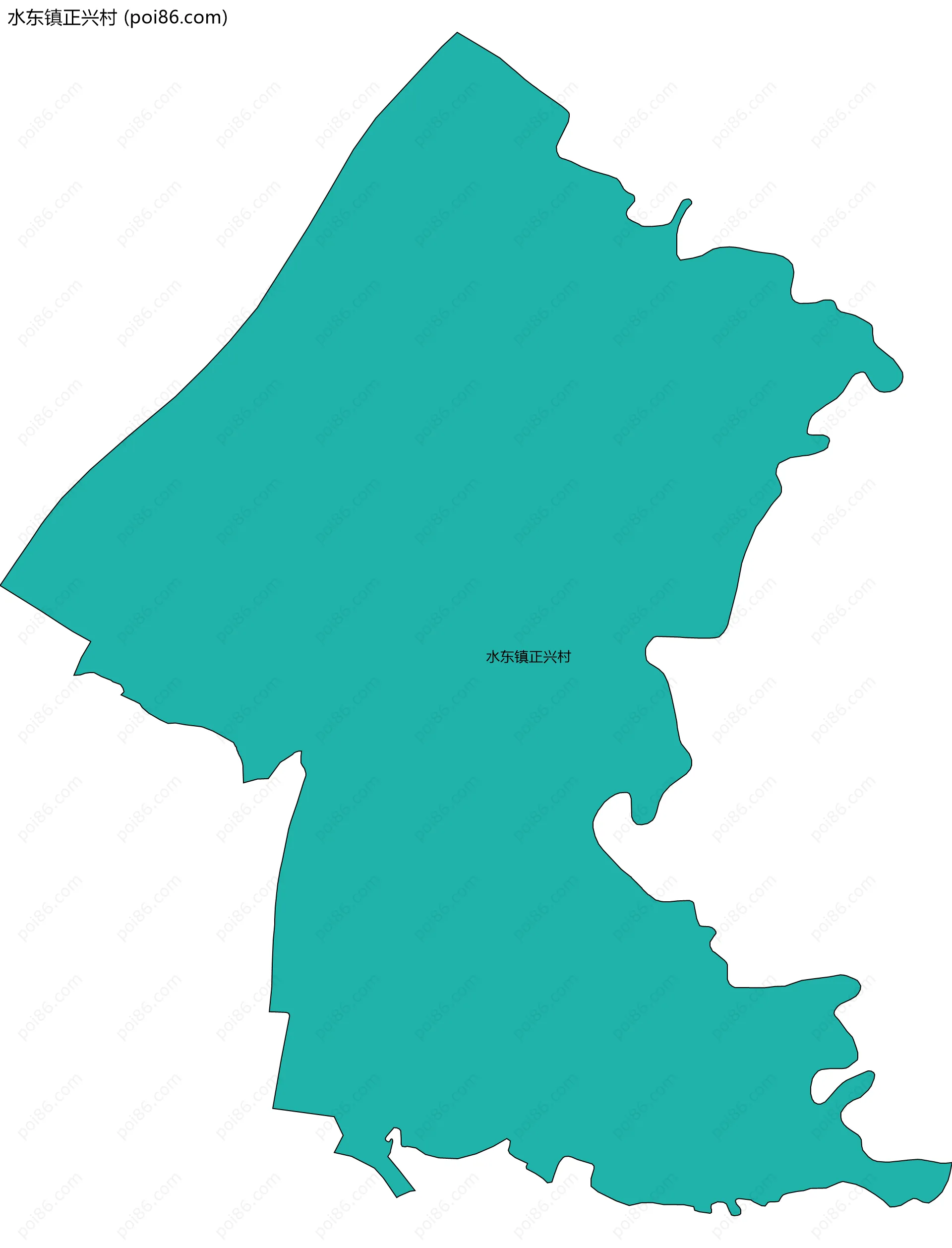 水东镇正兴村边界地图