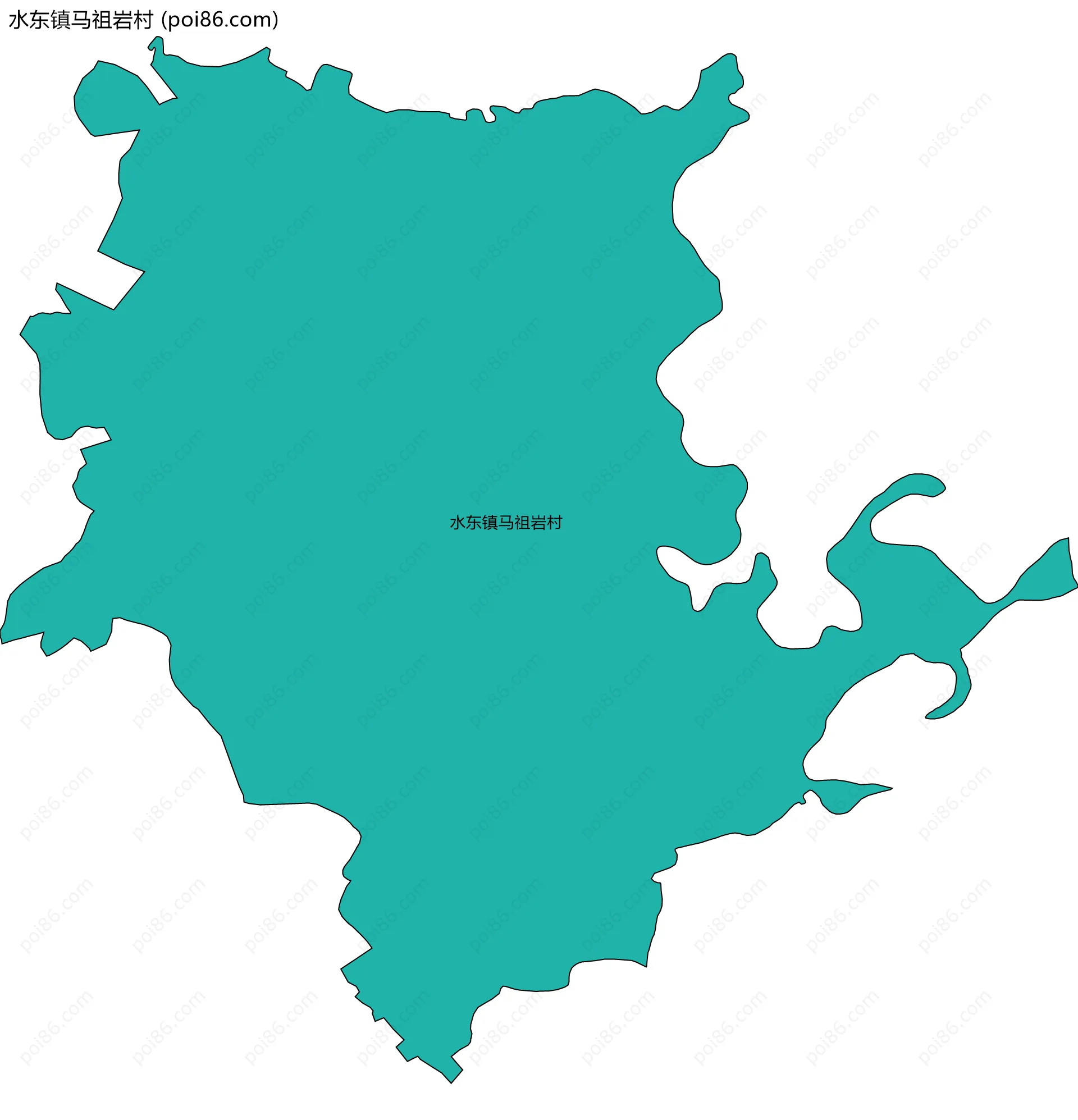 水东镇马祖岩村边界地图