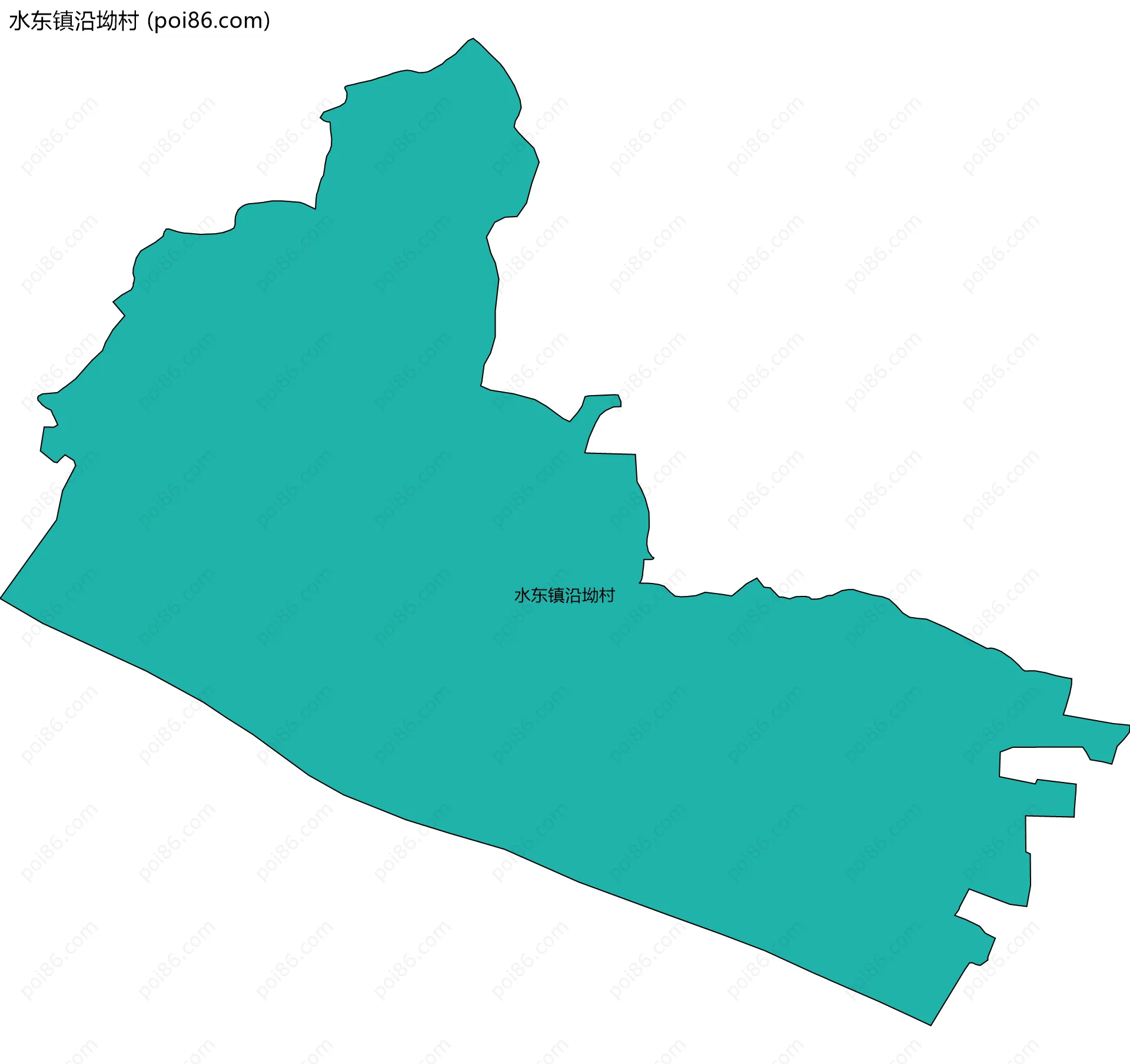 水东镇沿坳村边界地图