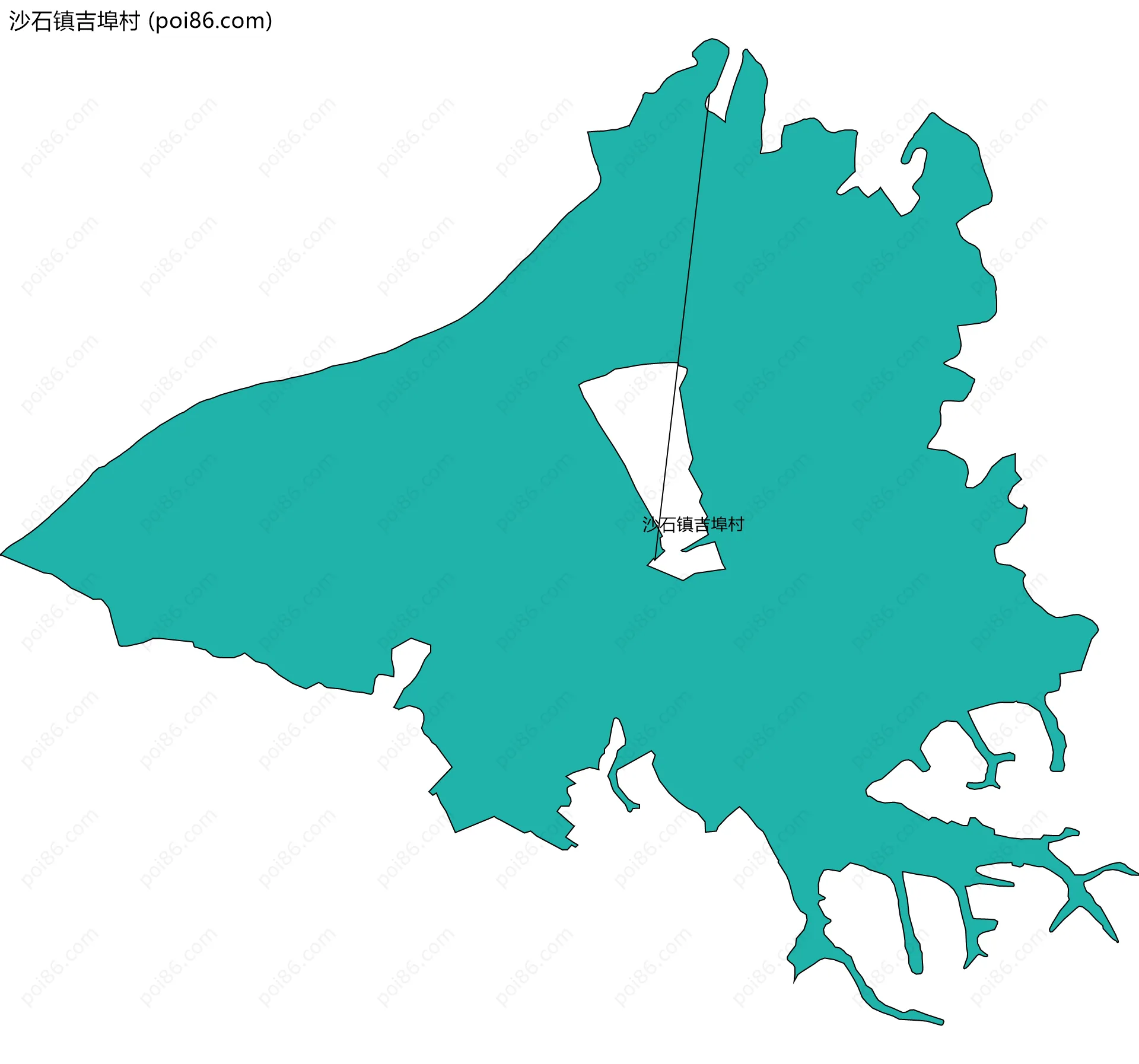 沙石镇吉埠村边界地图