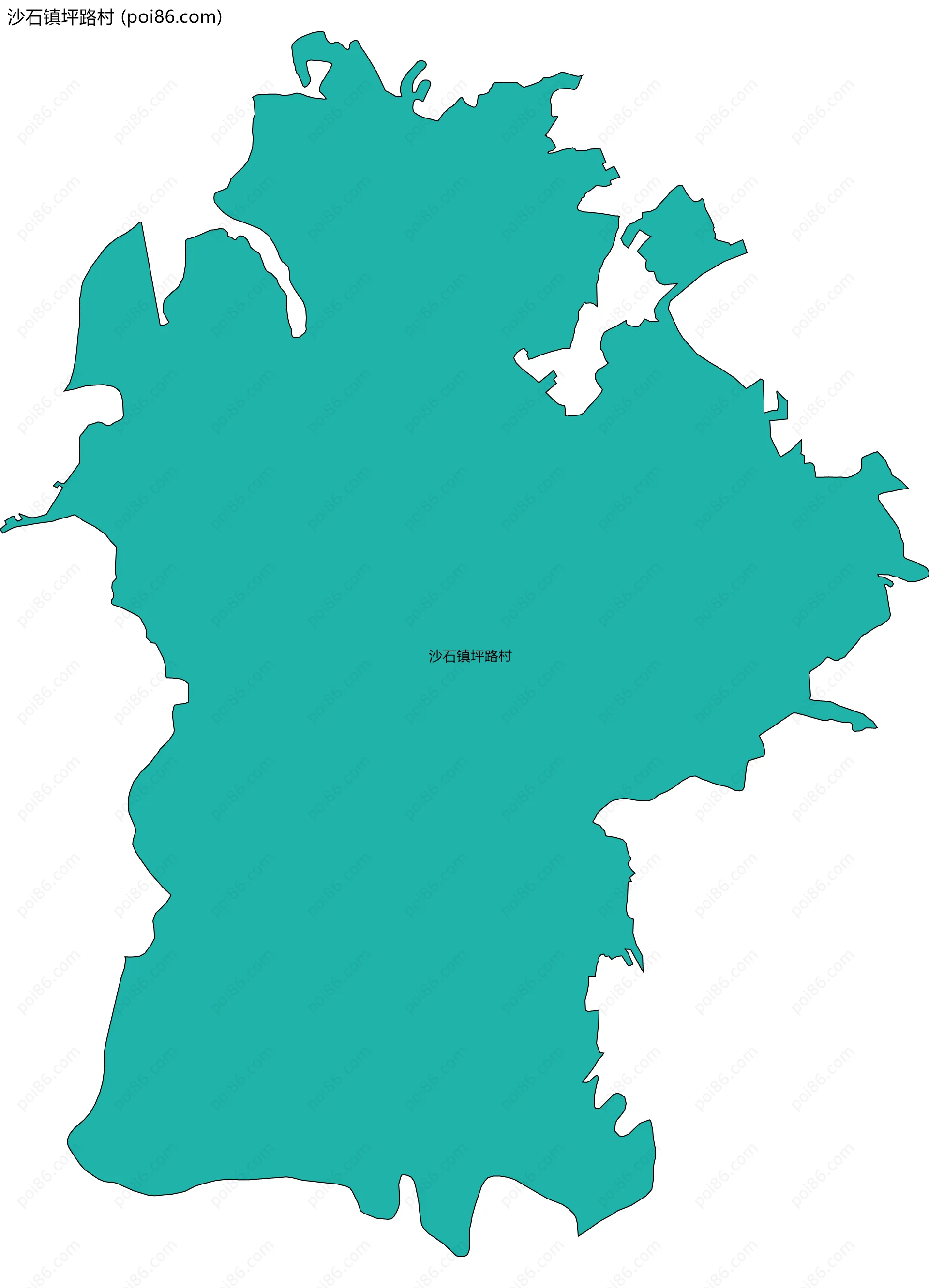 沙石镇坪路村边界地图