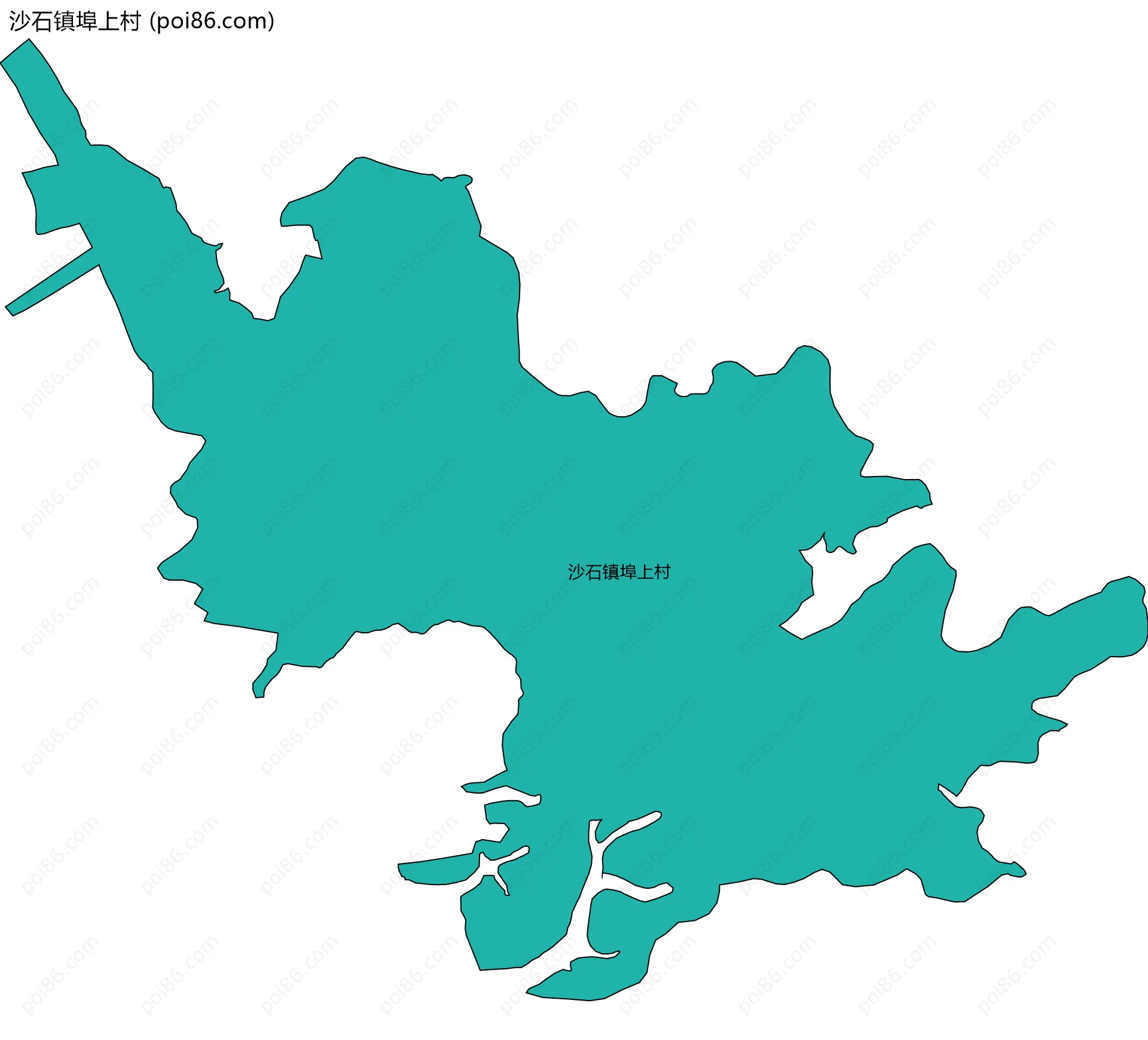 沙石镇埠上村边界地图