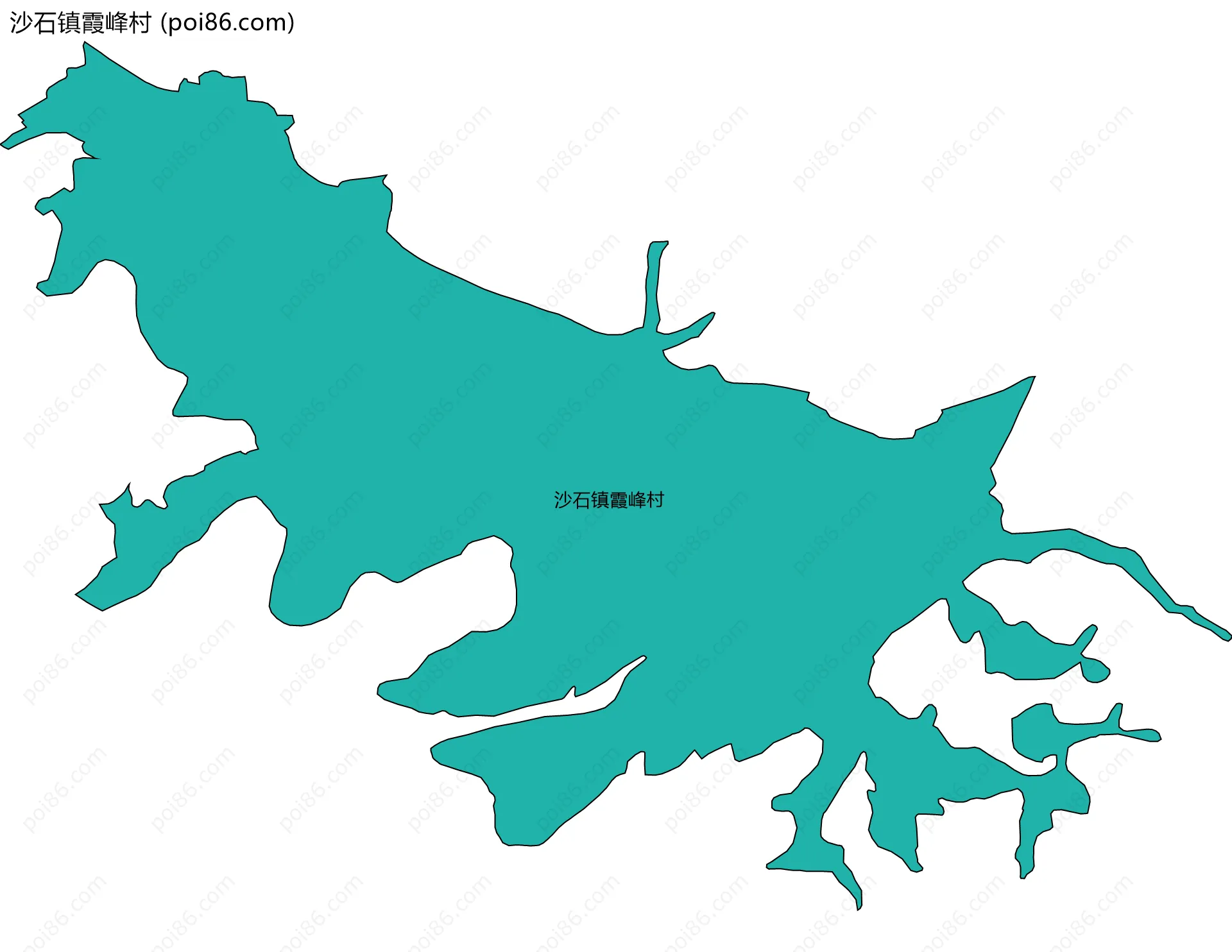 沙石镇霞峰村边界地图