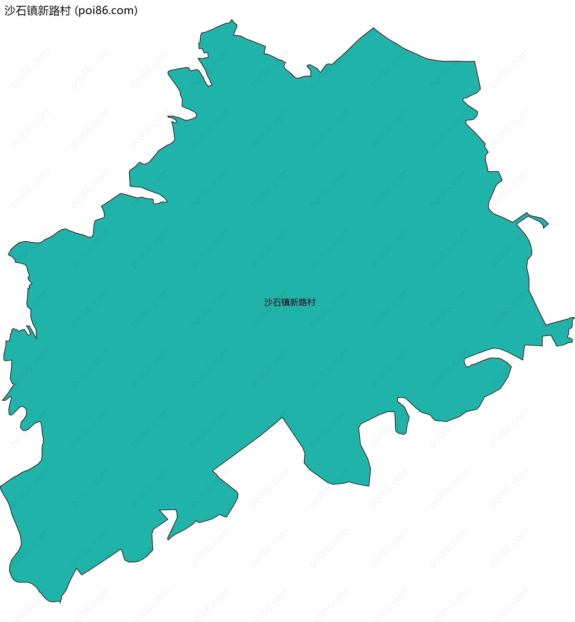 沙石镇新路村边界地图