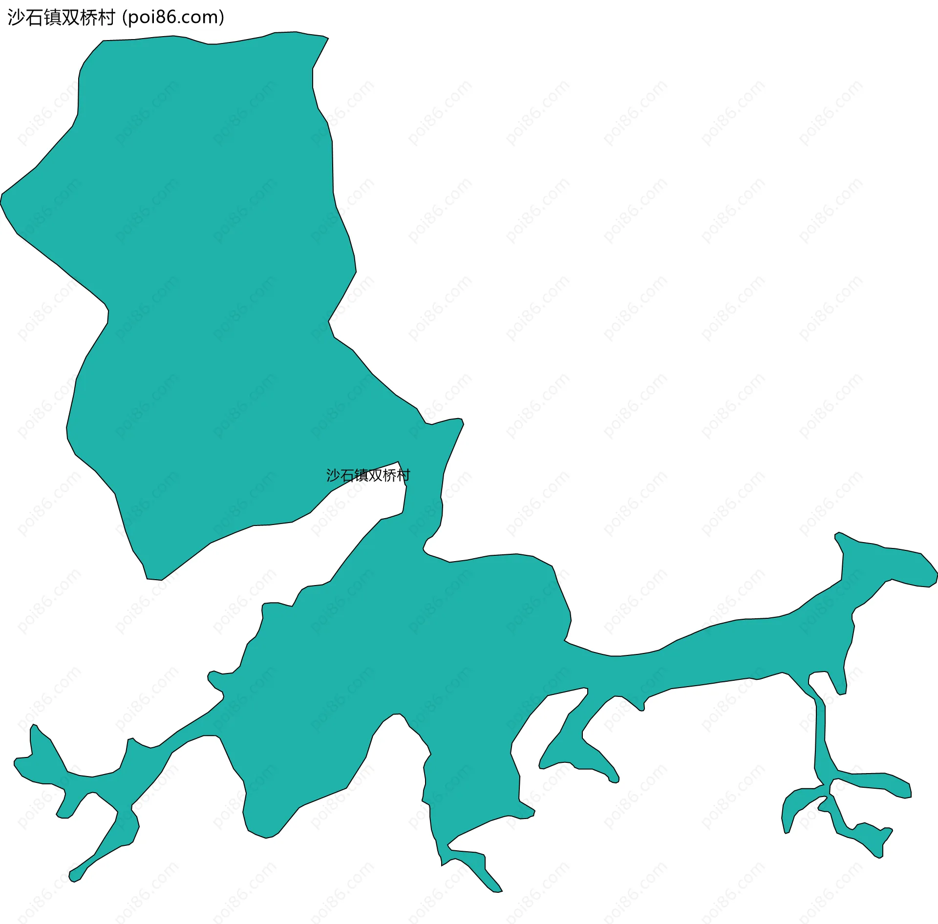 沙石镇双桥村边界地图