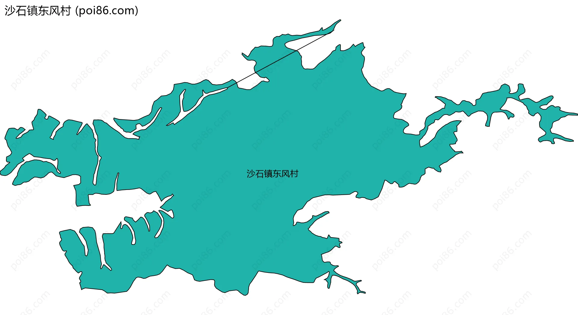 沙石镇东风村边界地图