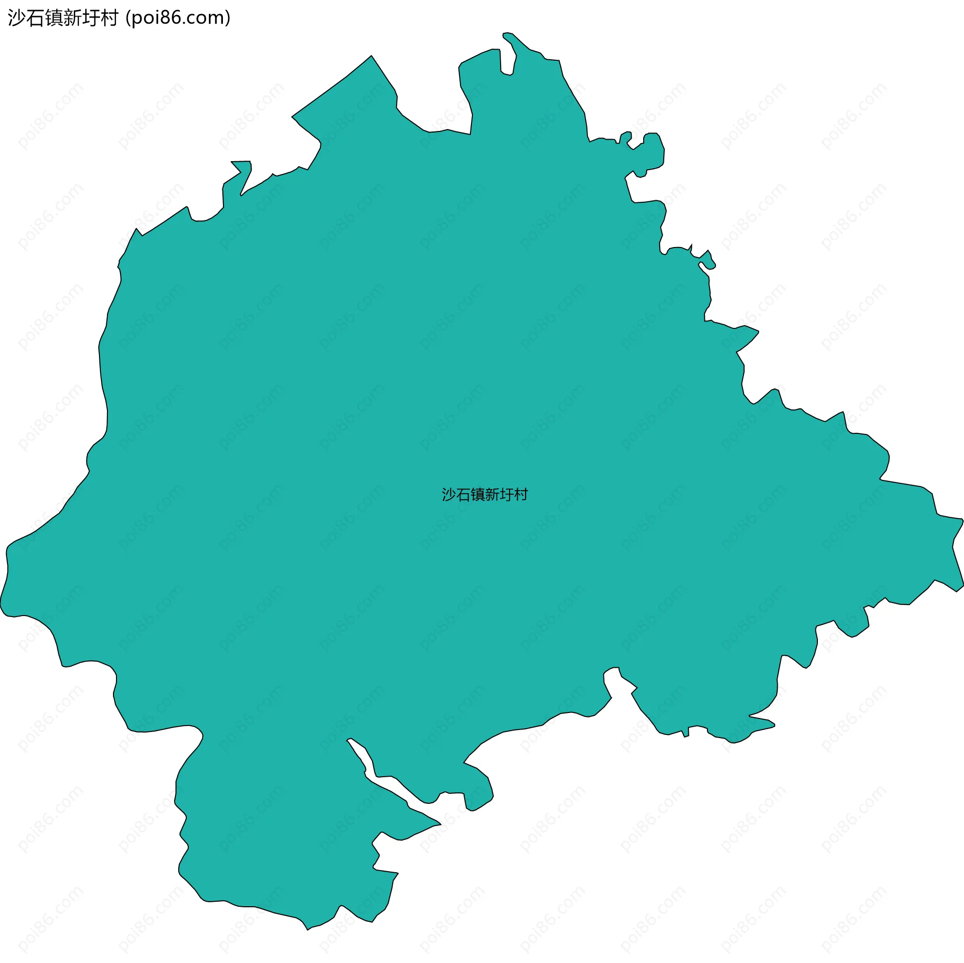 沙石镇新圩村边界地图