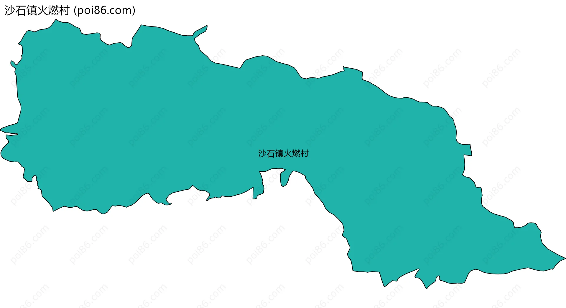 沙石镇火燃村边界地图