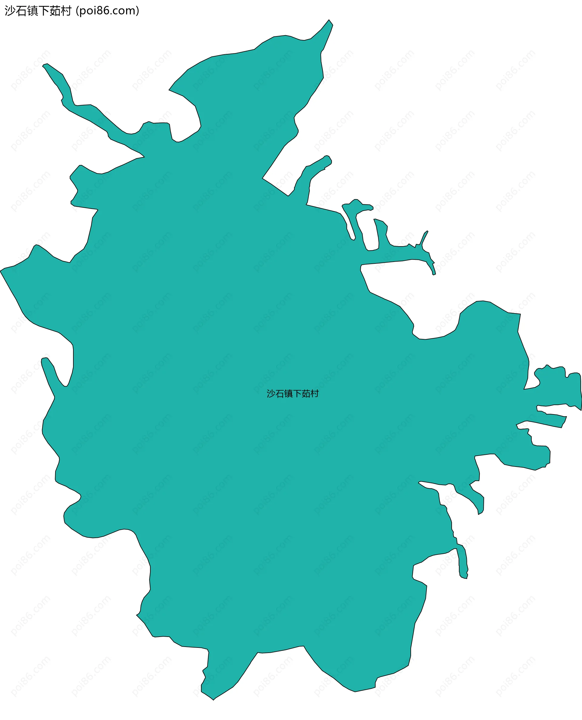 沙石镇下茹村边界地图