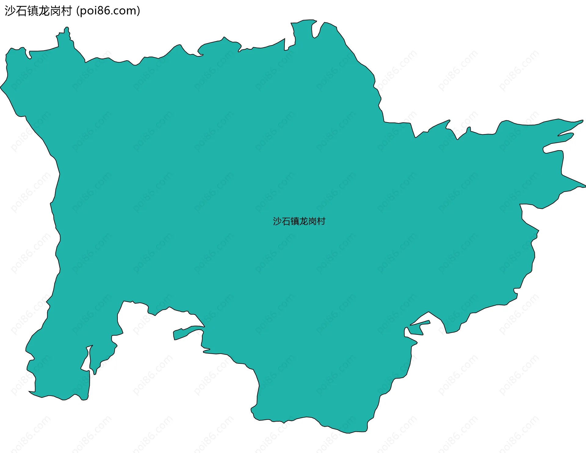 沙石镇龙岗村边界地图
