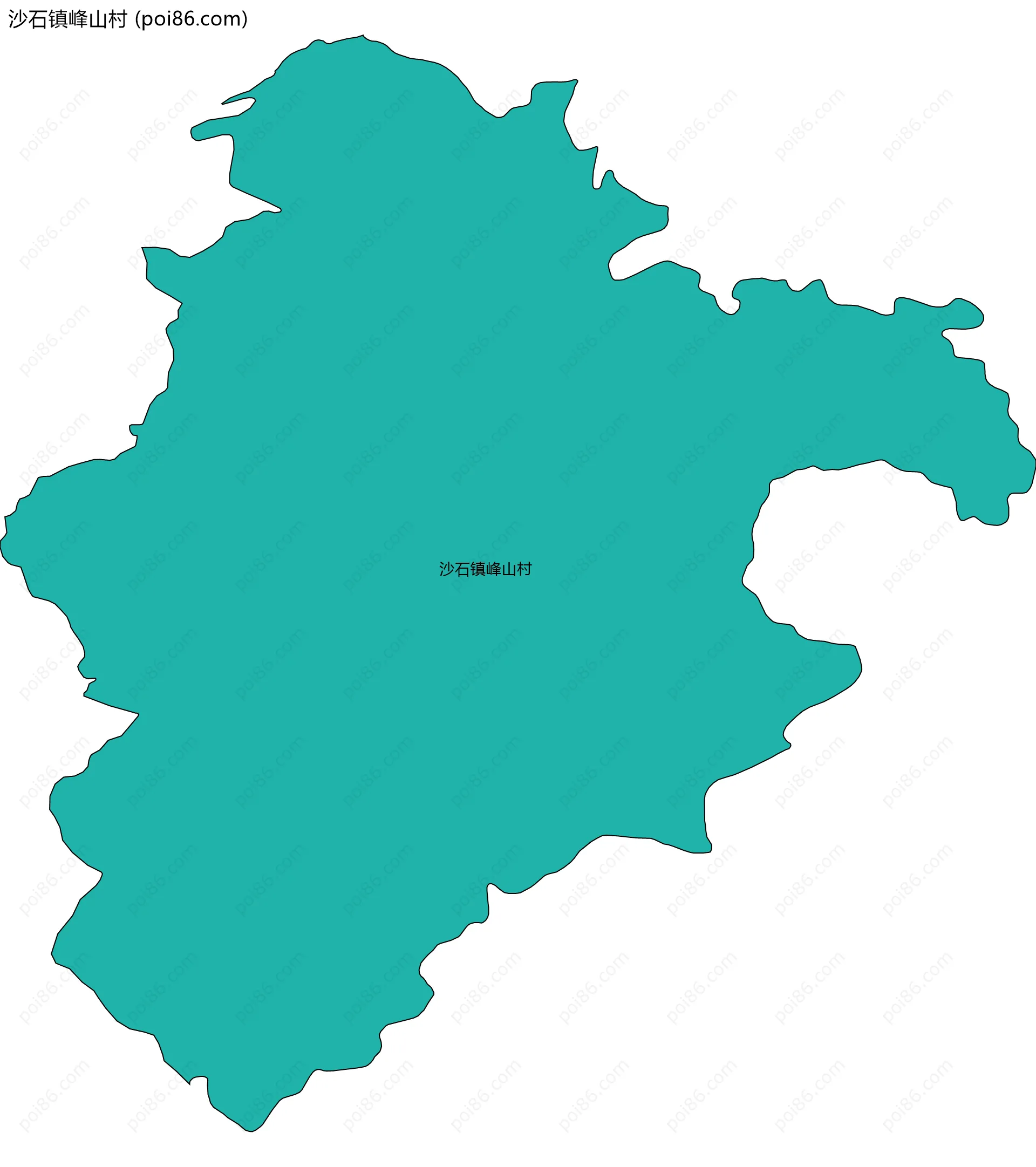 沙石镇峰山村边界地图