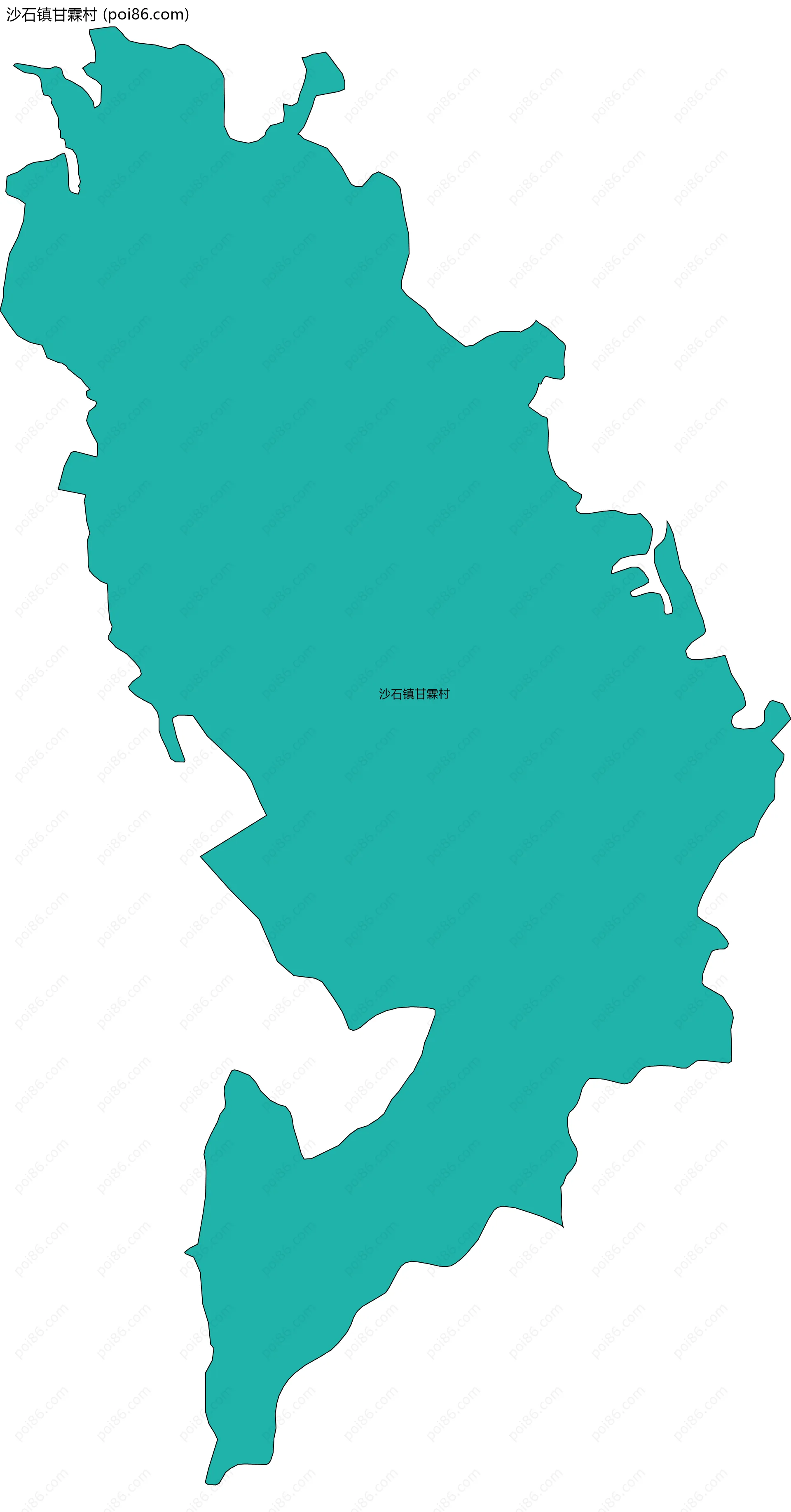 沙石镇甘霖村边界地图