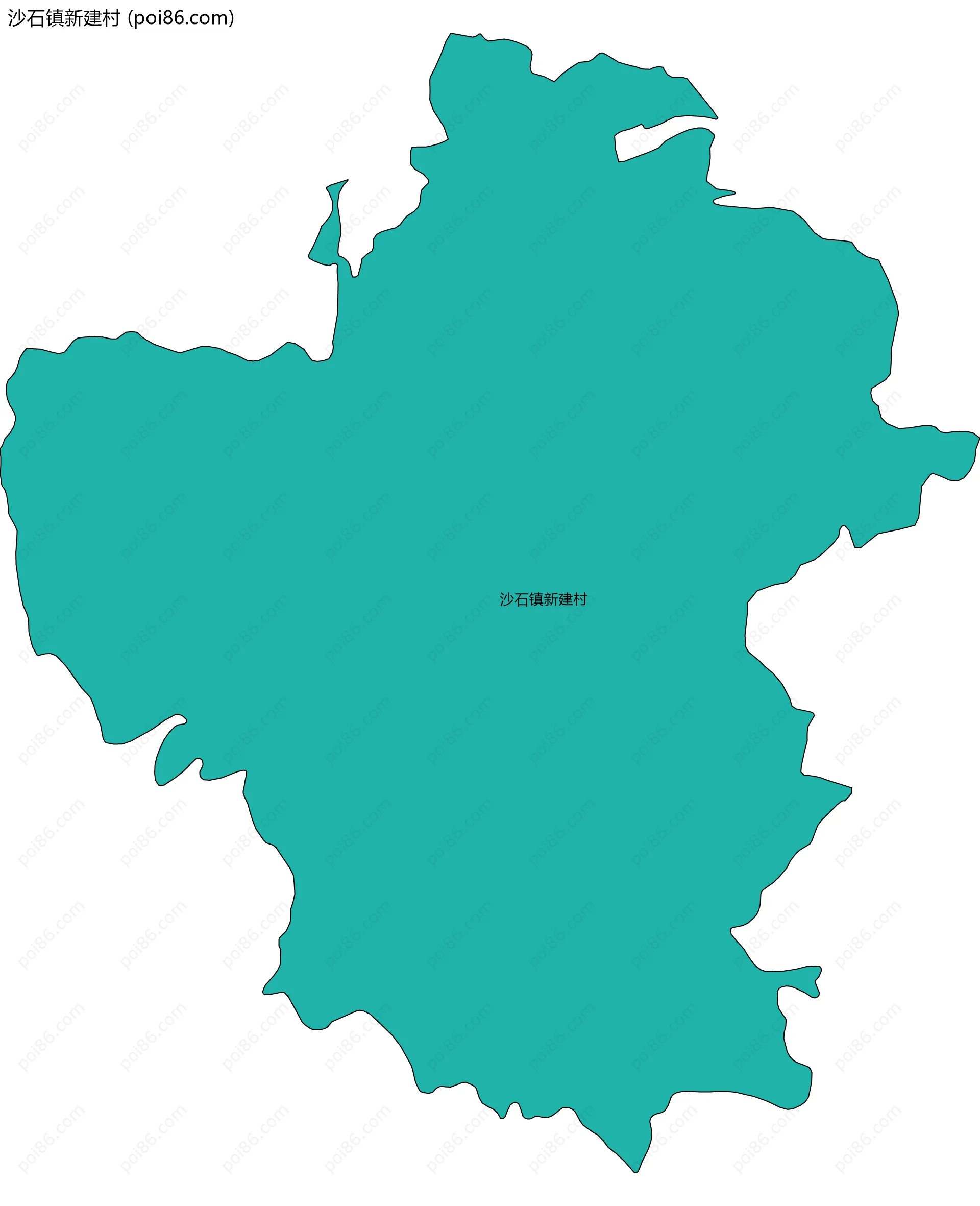 沙石镇新建村边界地图
