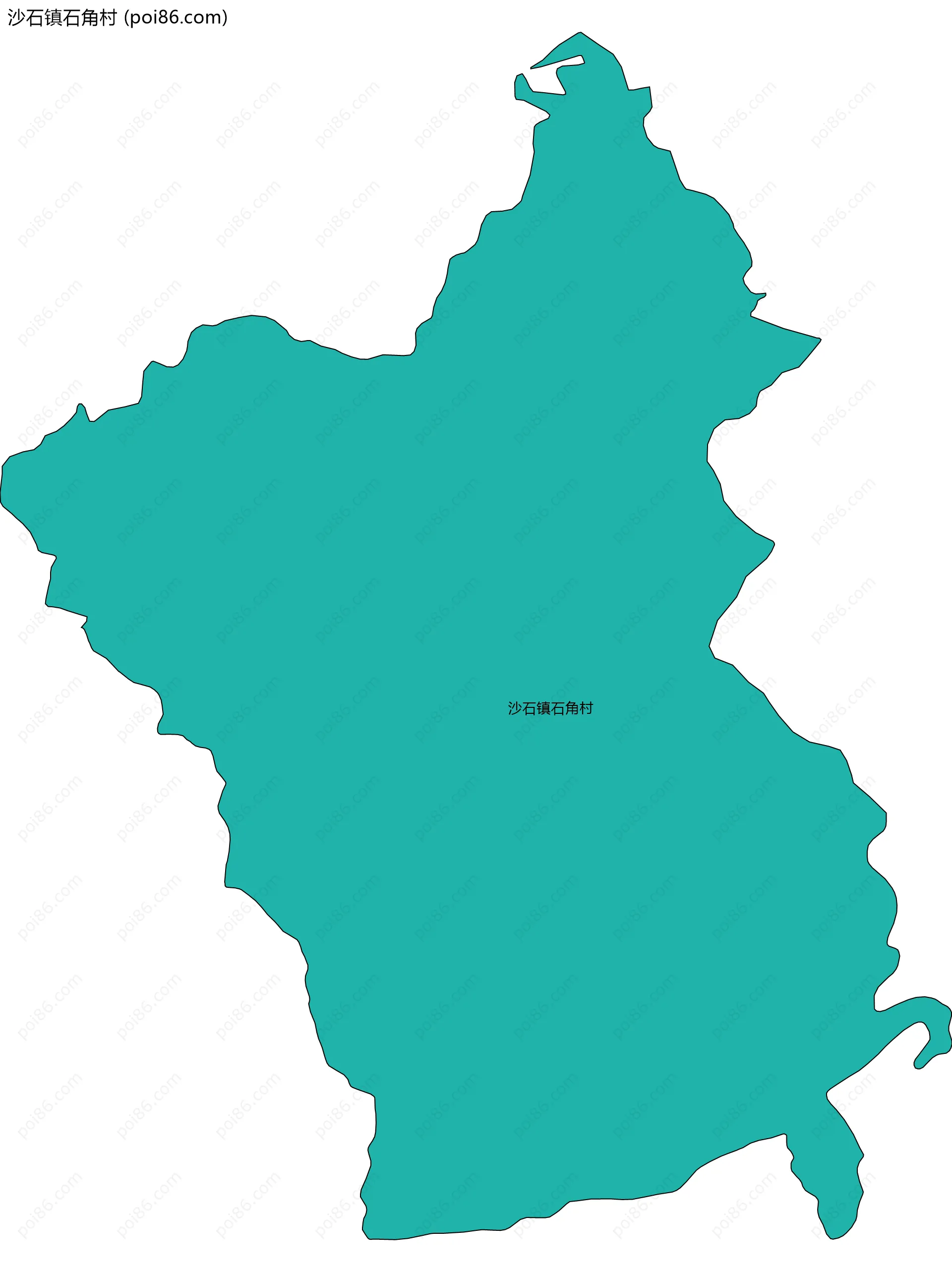 沙石镇石角村边界地图