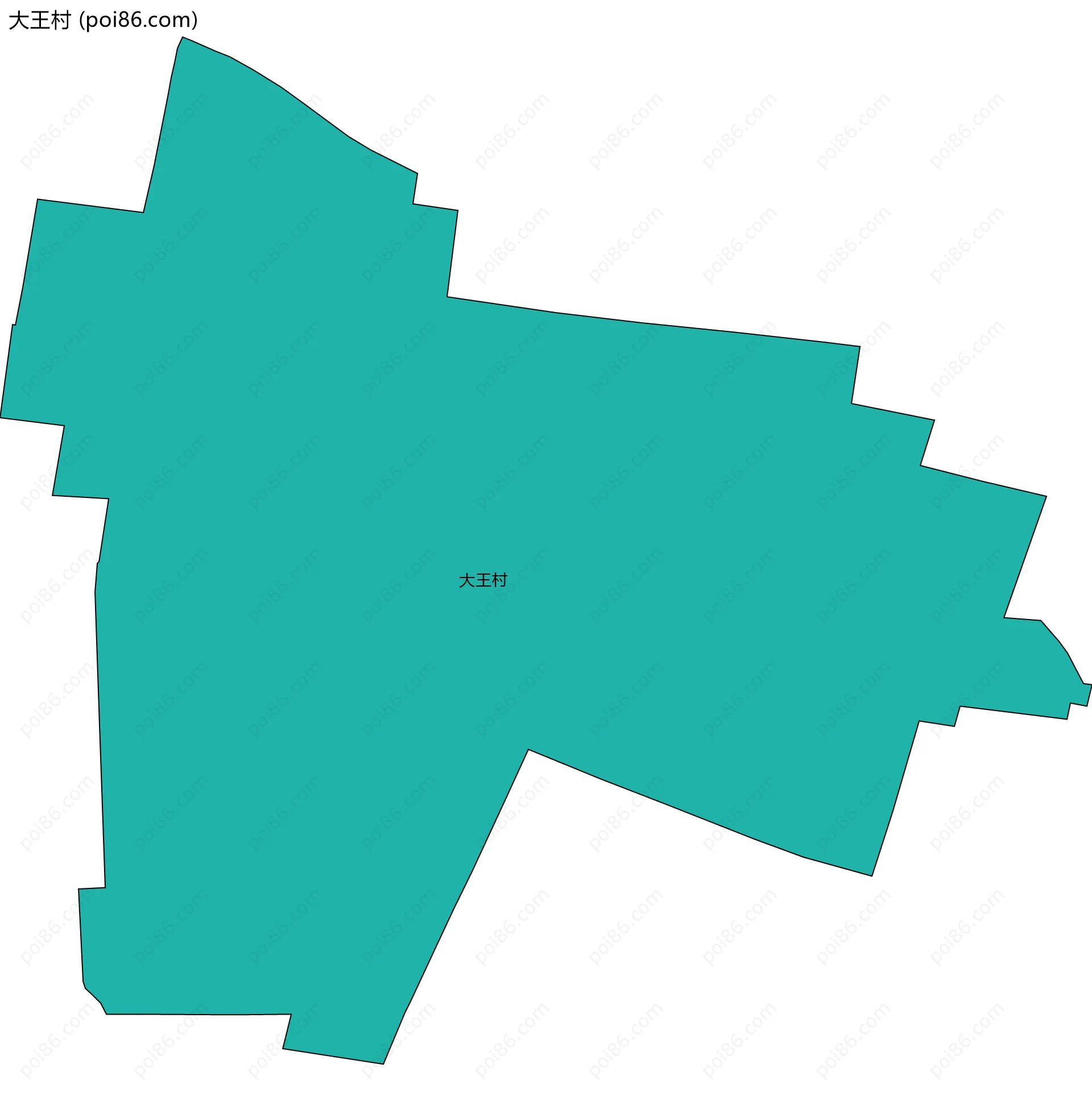大王村边界地图