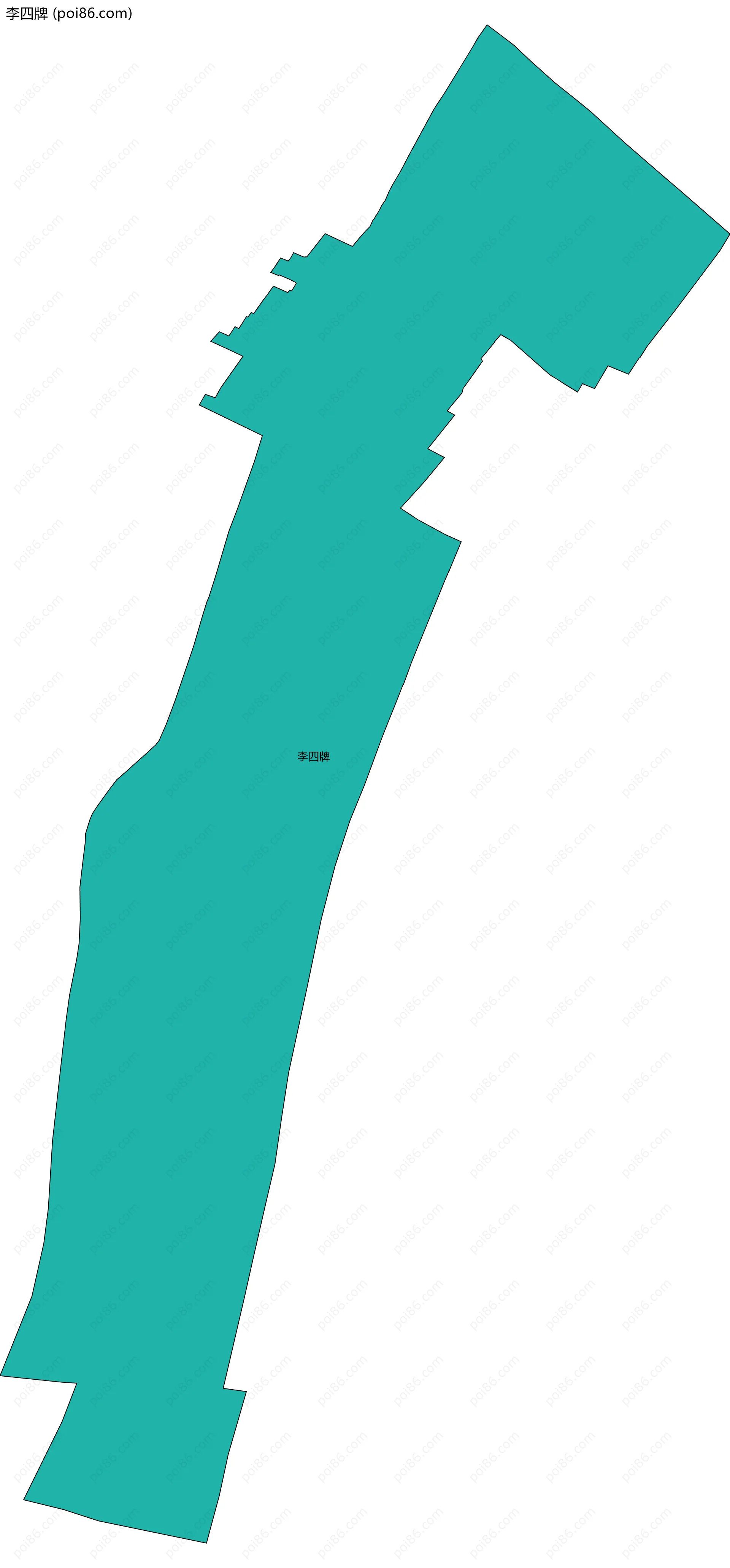 李四牌边界地图