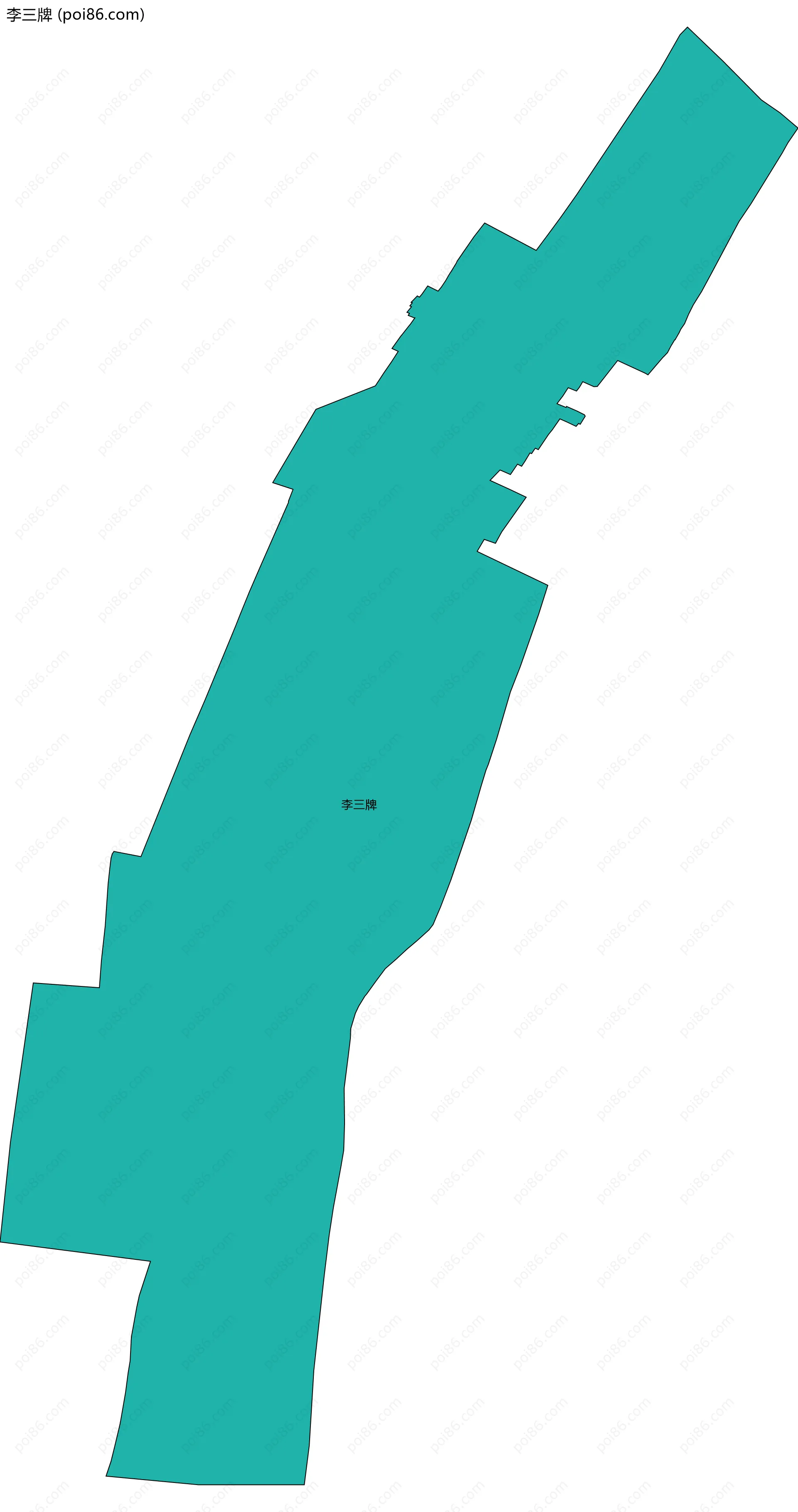 李三牌边界地图
