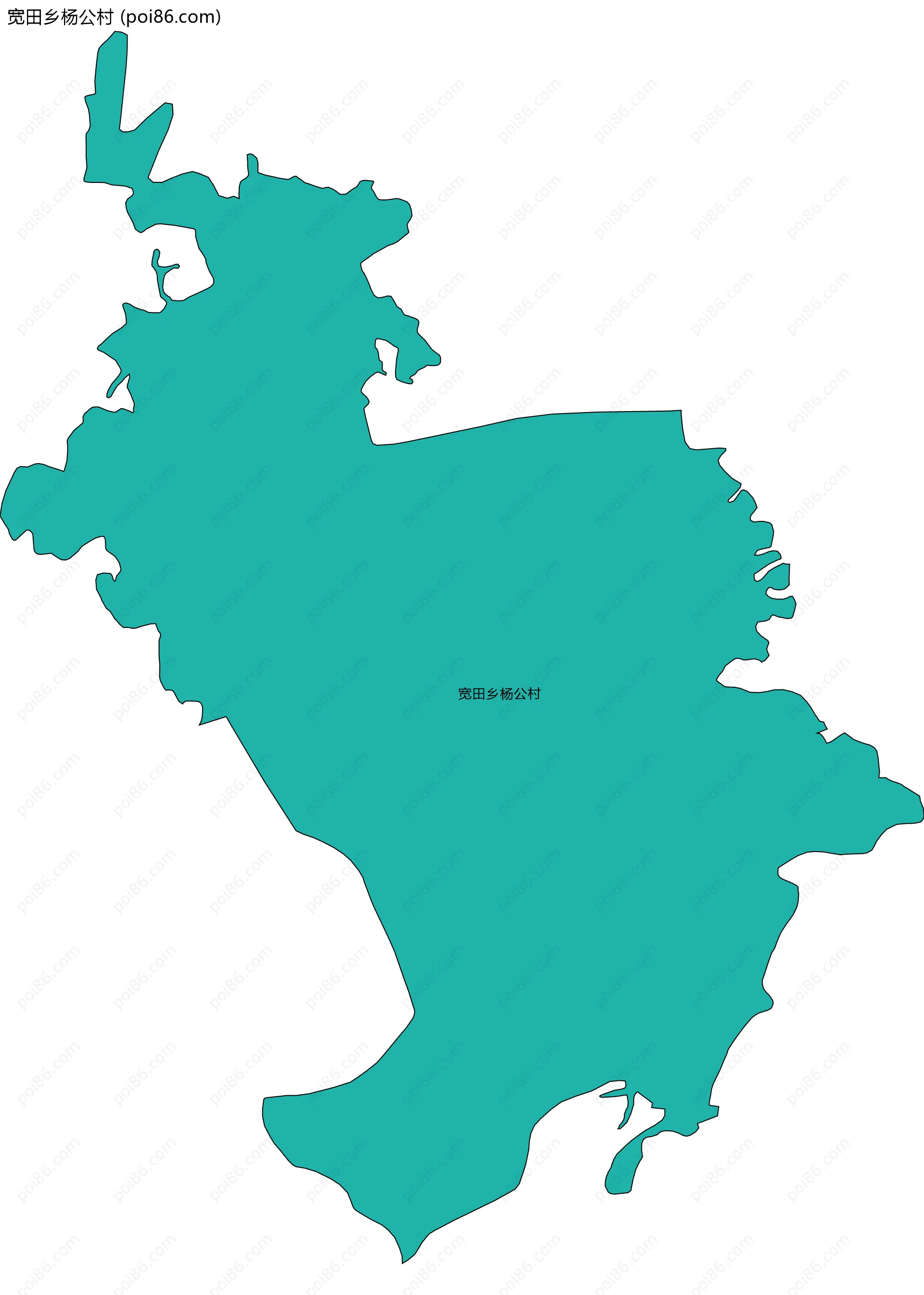 宽田乡杨公村边界地图