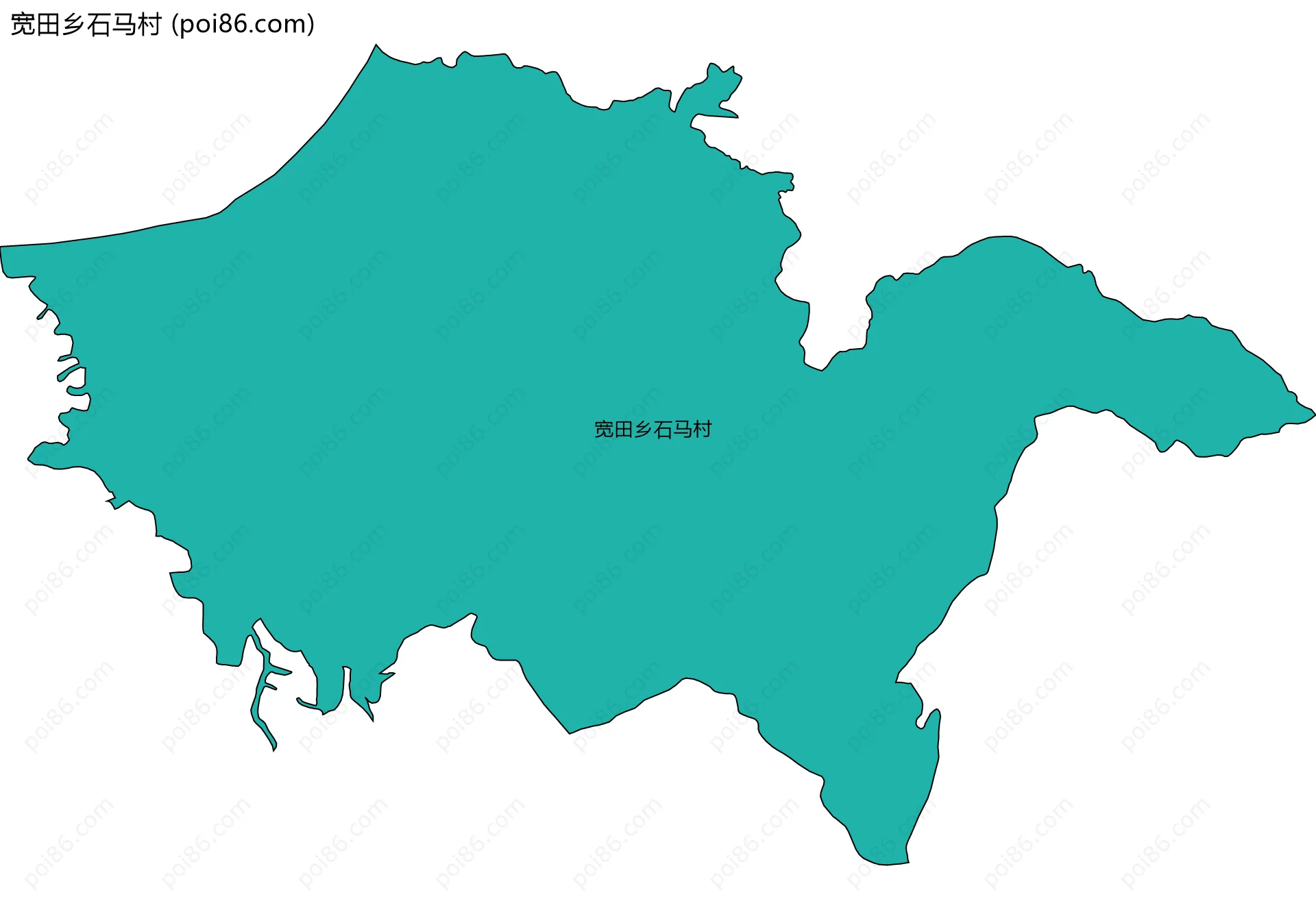 宽田乡石马村边界地图