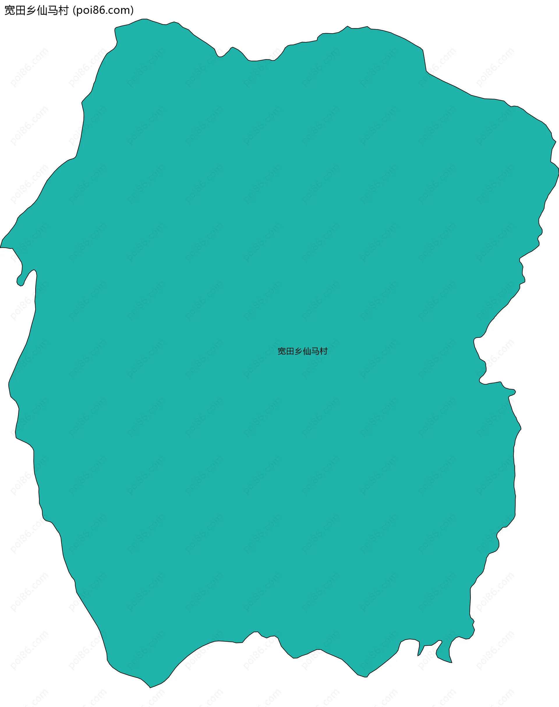 宽田乡仙马村边界地图