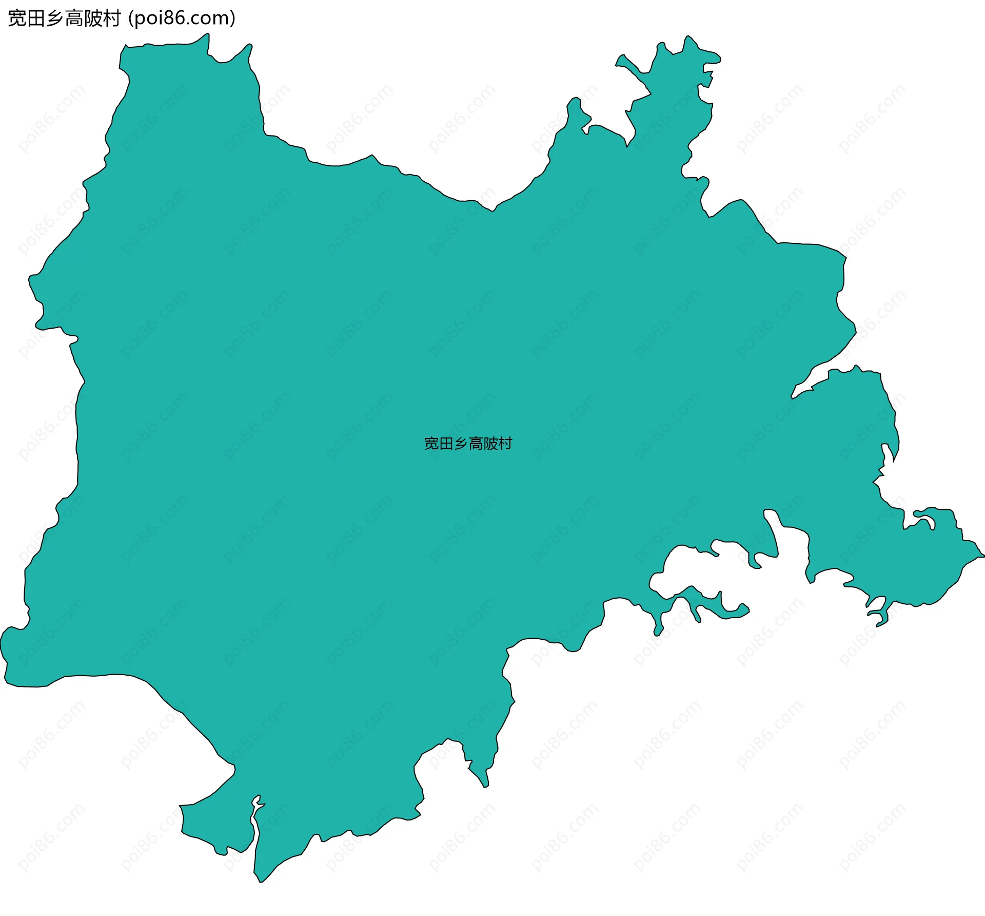 宽田乡高陂村边界地图