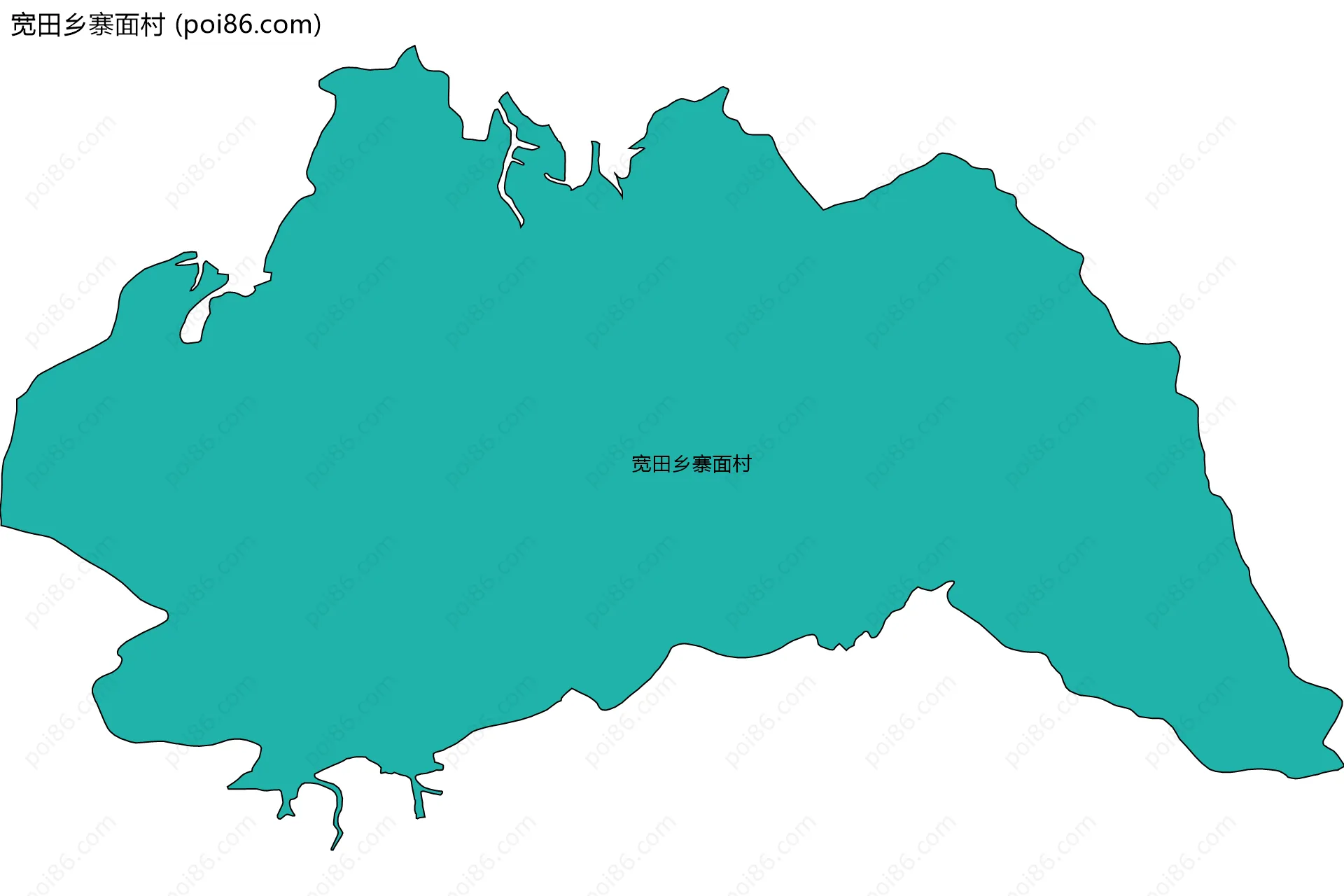 宽田乡寨面村边界地图
