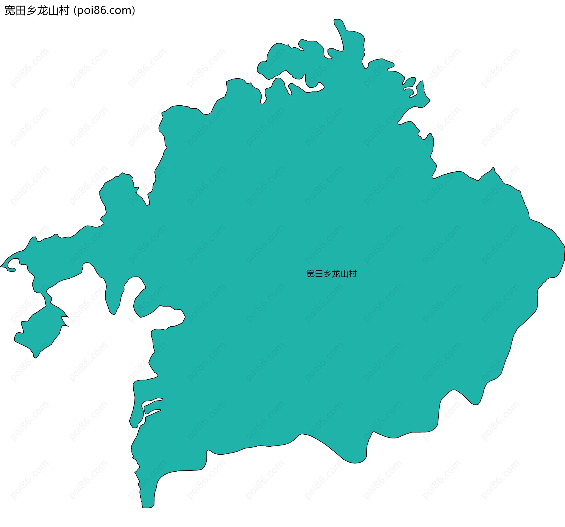 宽田乡龙山村边界地图
