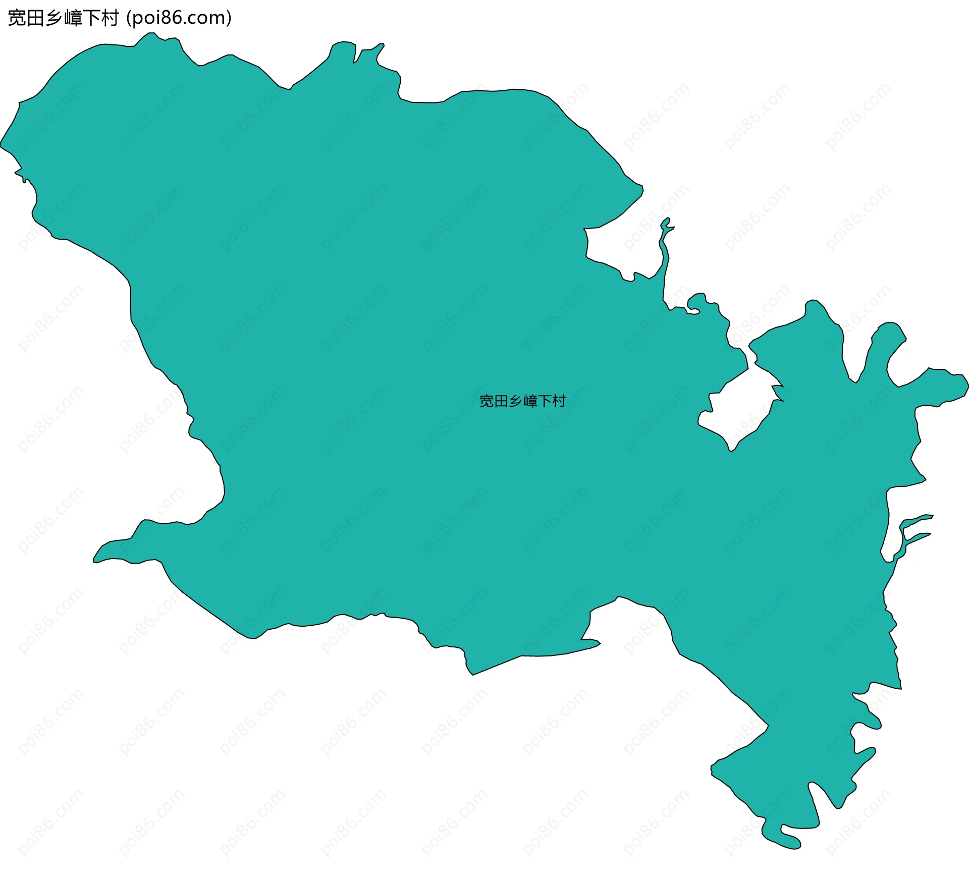 宽田乡嶂下村边界地图