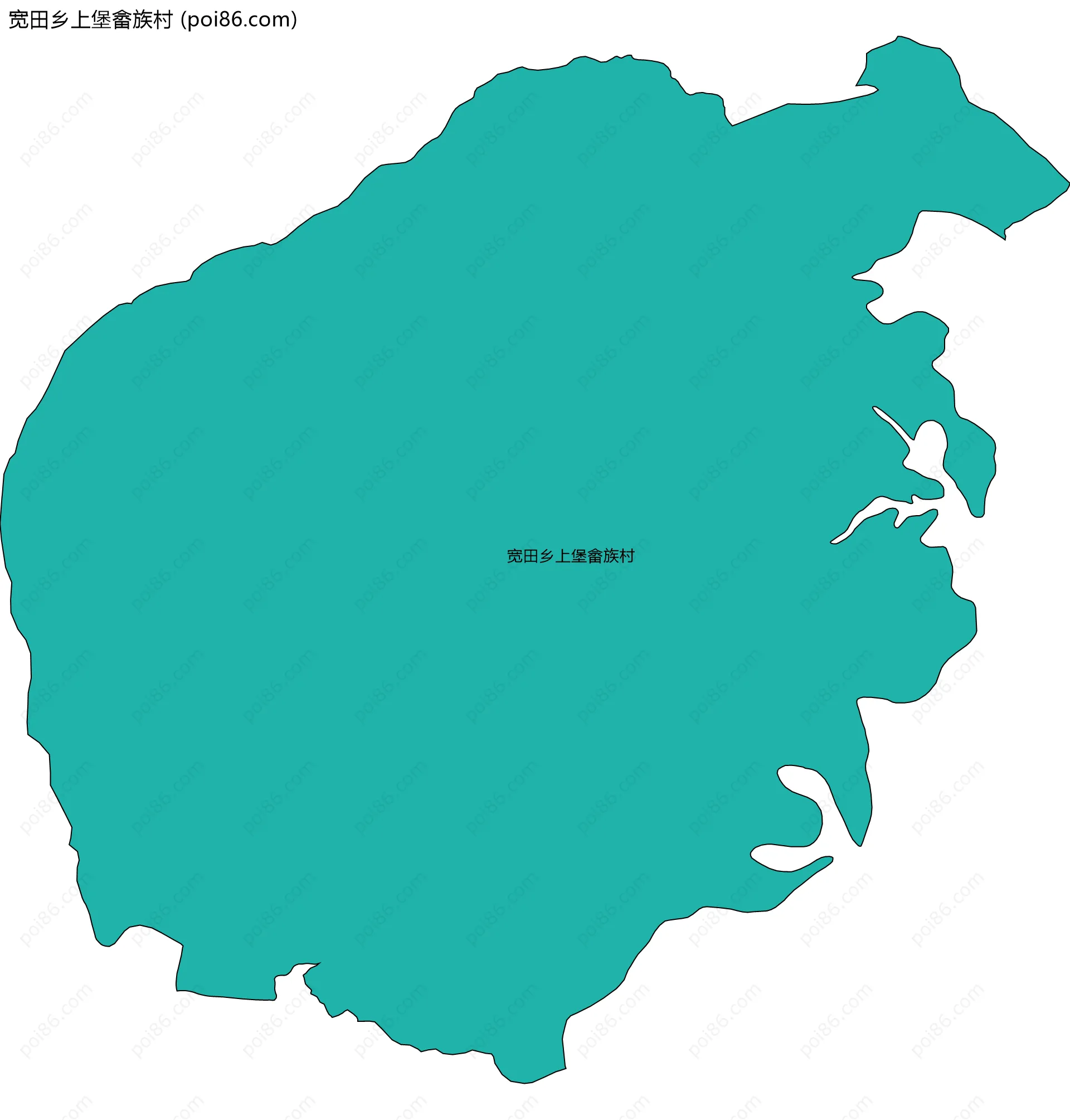 宽田乡上堡畲族村边界地图